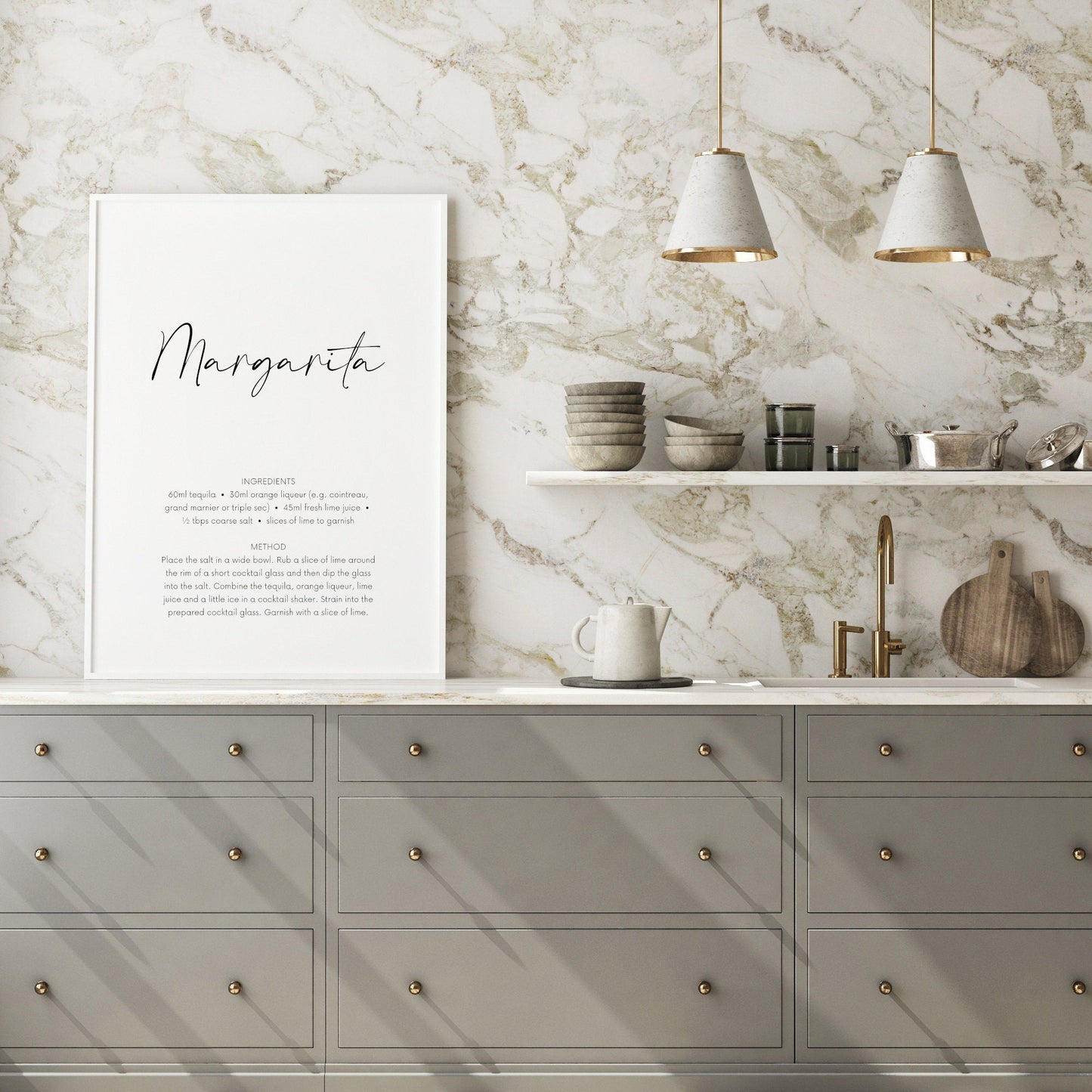 Margarita Cocktail Recipe Print