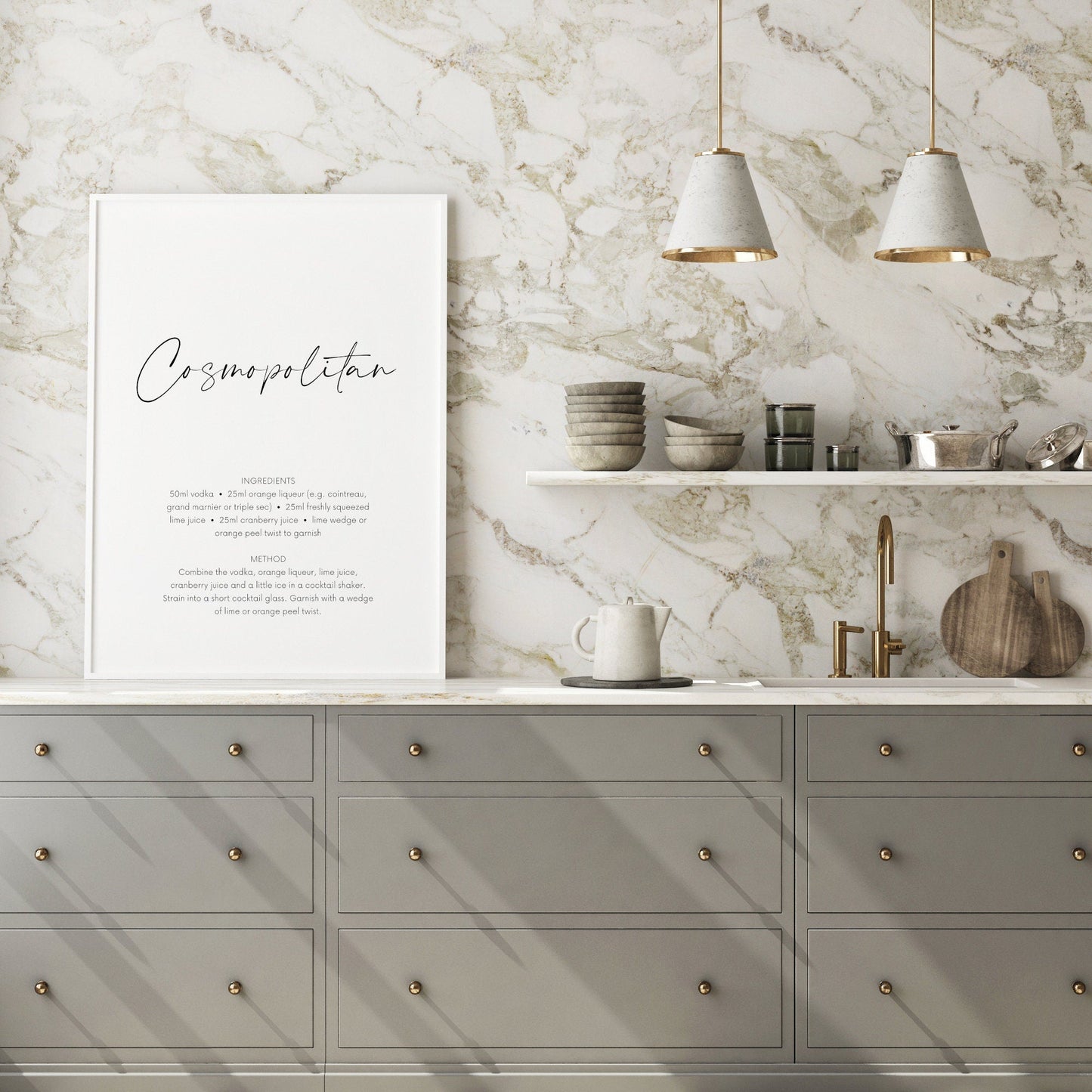Cosmopolitan Cocktail Recipe Print