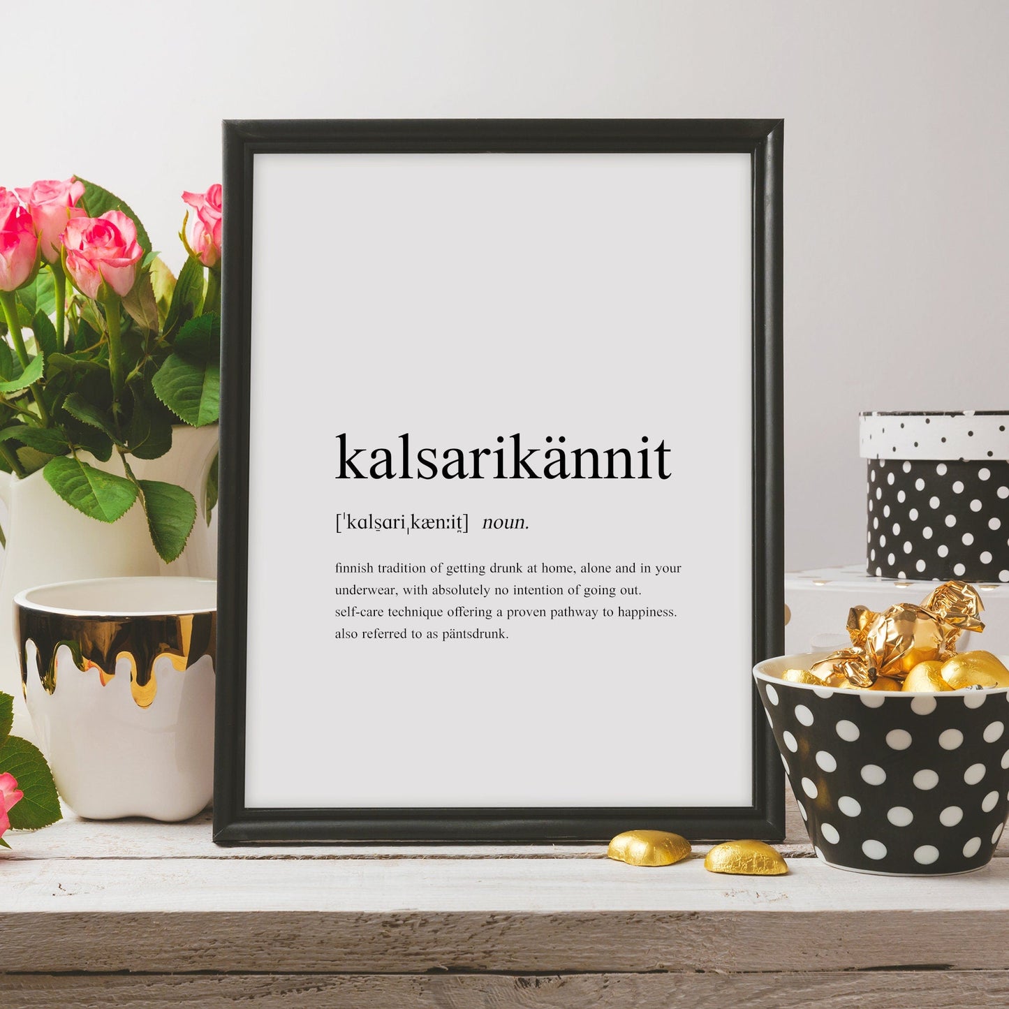Kalsarikännit Definition Print