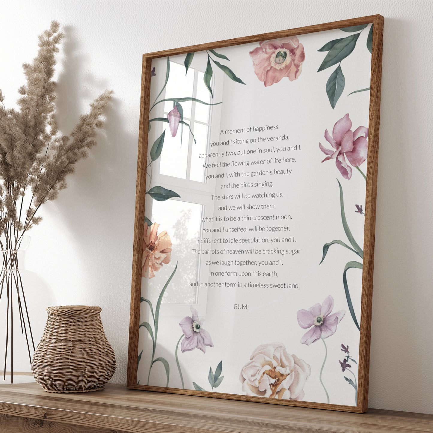 A Moment Of Happiness by Rumi Print