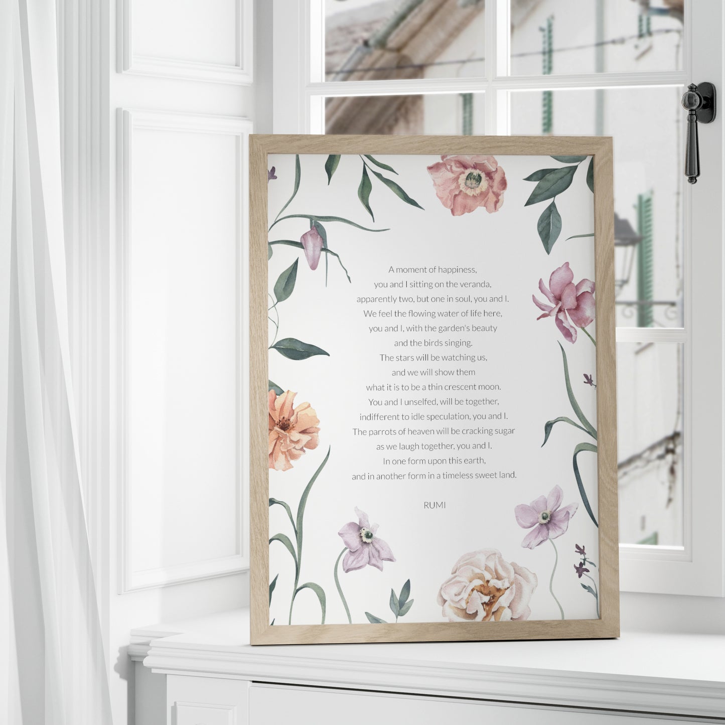 A Moment Of Happiness by Rumi Print