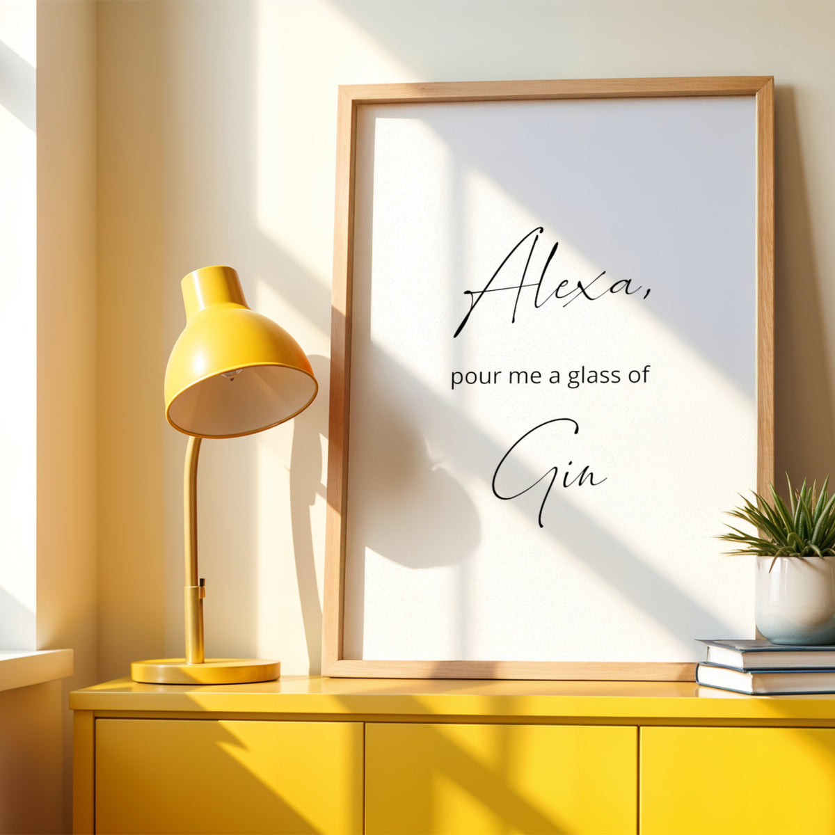 Alexa, Pour Me A Glass Of Gin Print