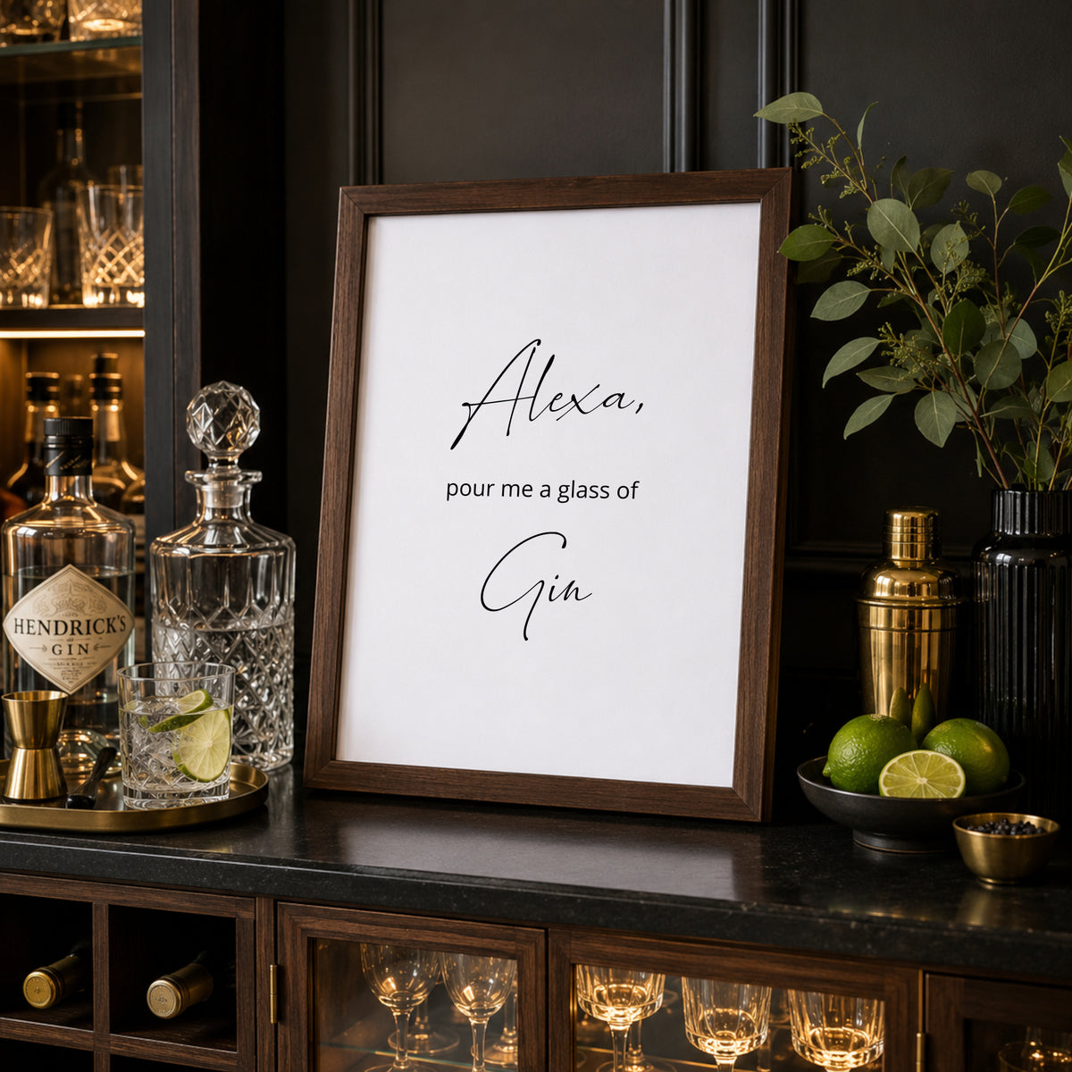 Alexa, Pour Me A Glass Of Gin Print