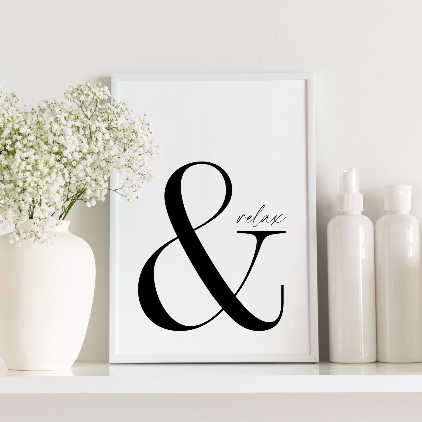 And Relax Bathroom Print