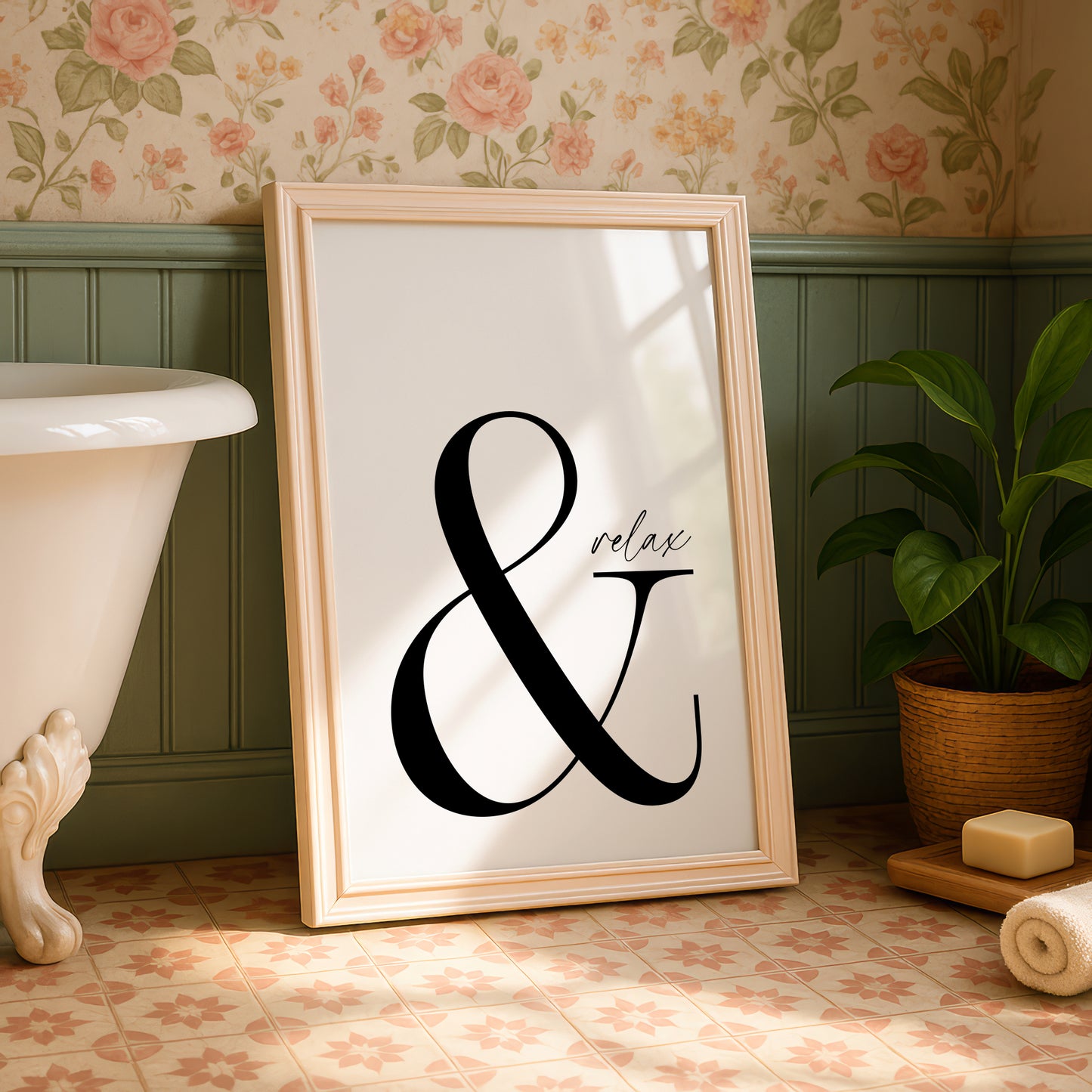 And Relax Bathroom Print