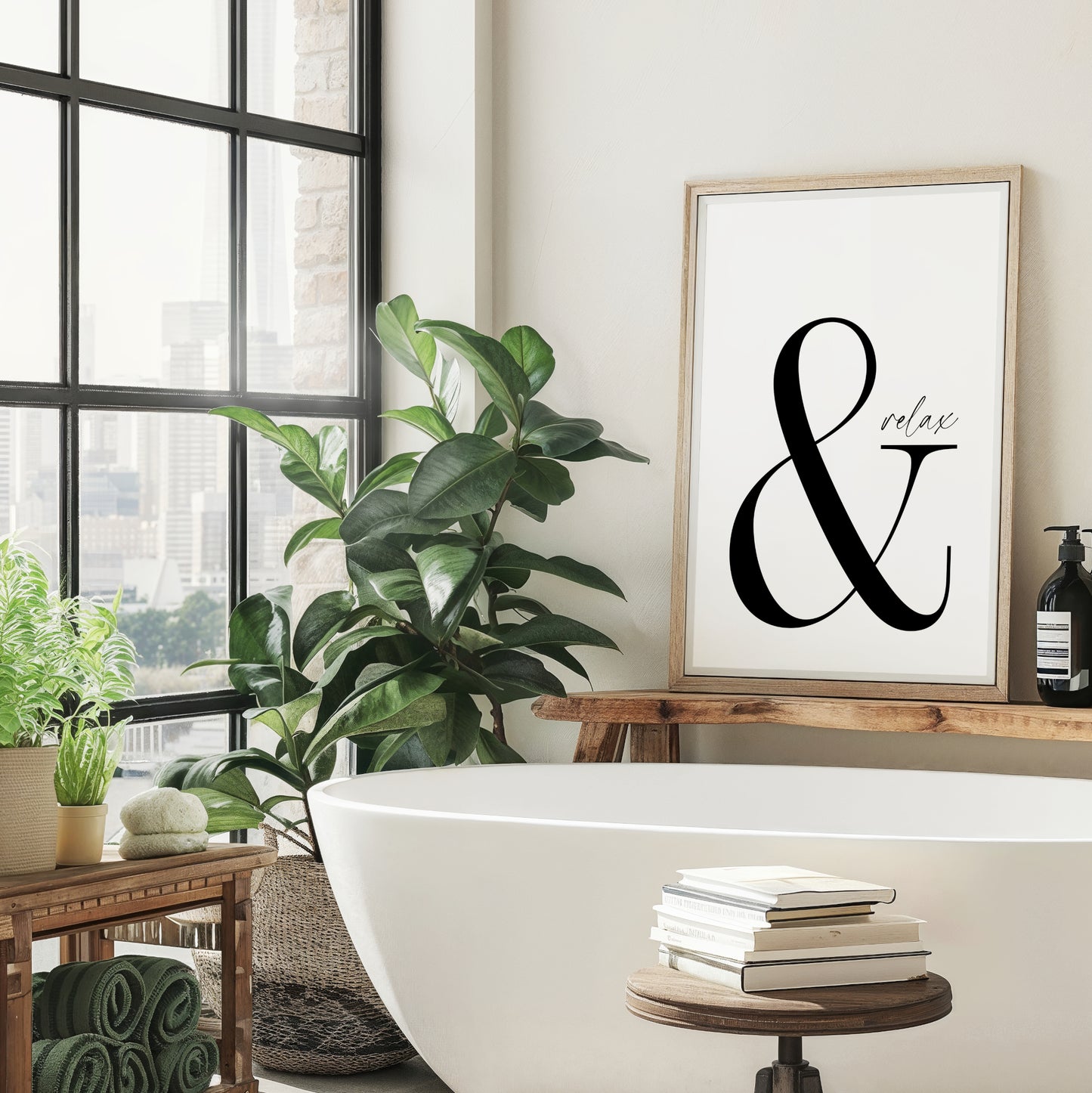 And Relax Bathroom Print