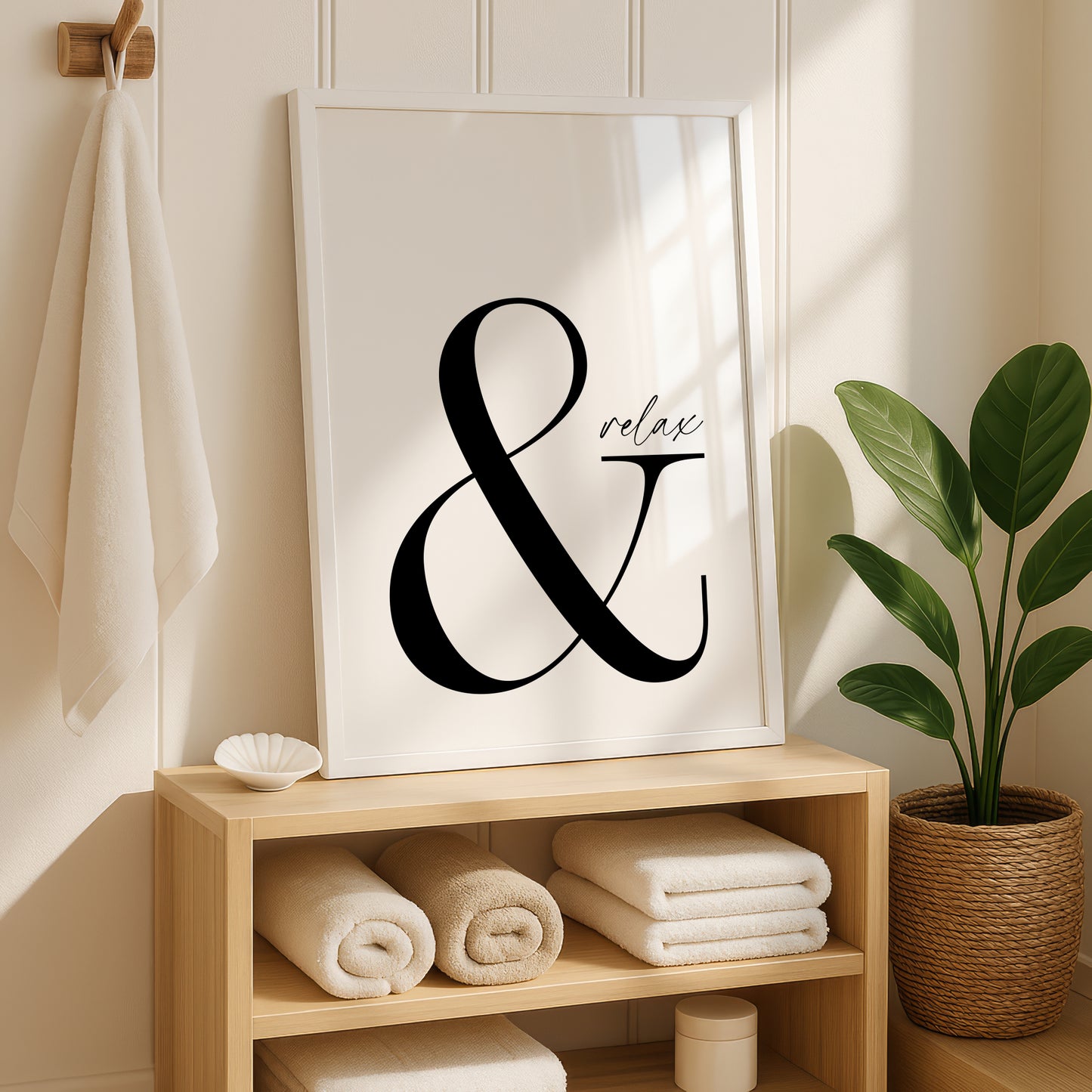 And Relax Bathroom Print