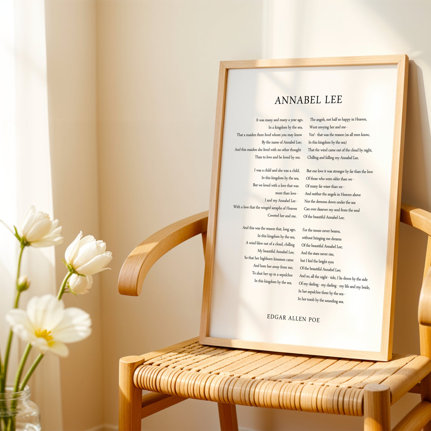 Annabel Lee Print, Poem by Edgar Allan Poe