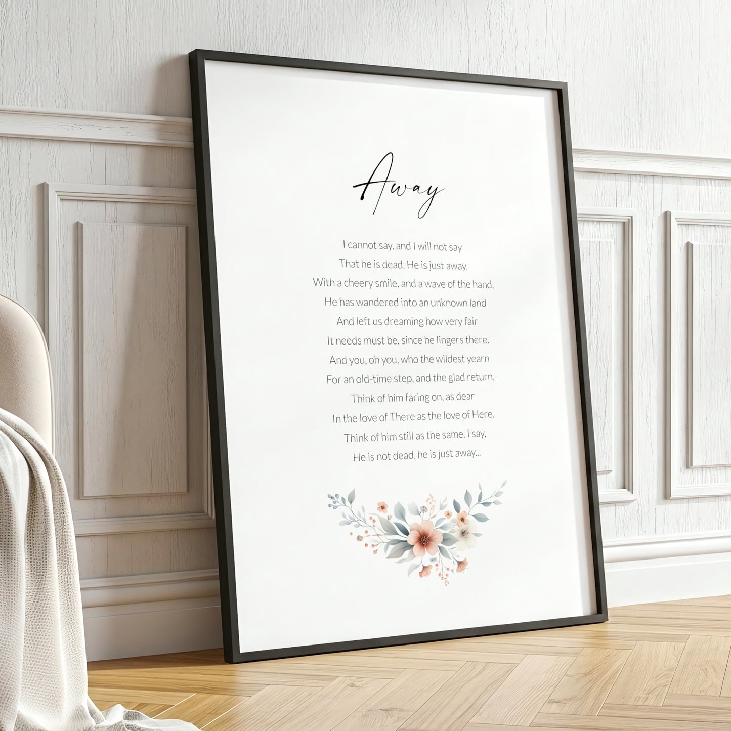Away Print | James Whitcomb Riley Poem
