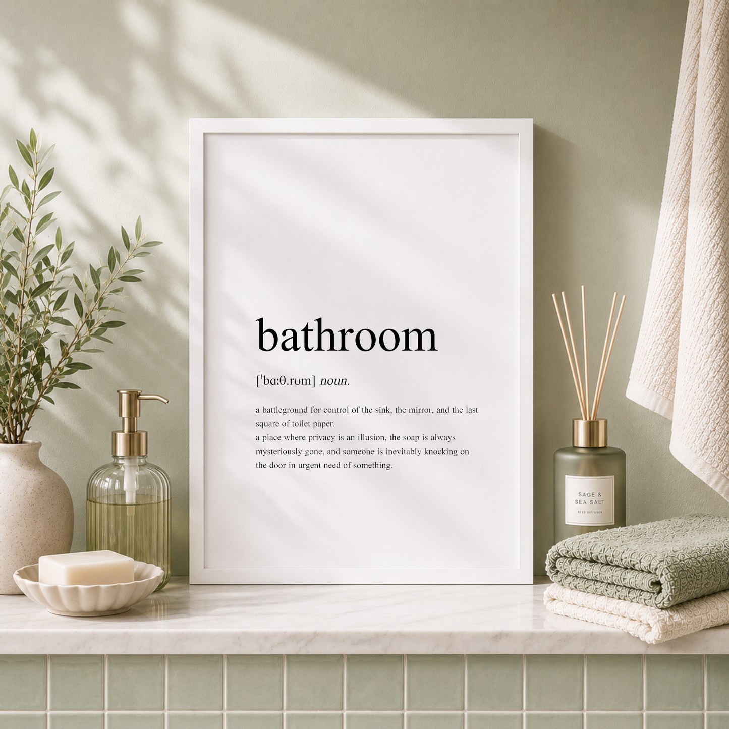 Bathroom Definition Print