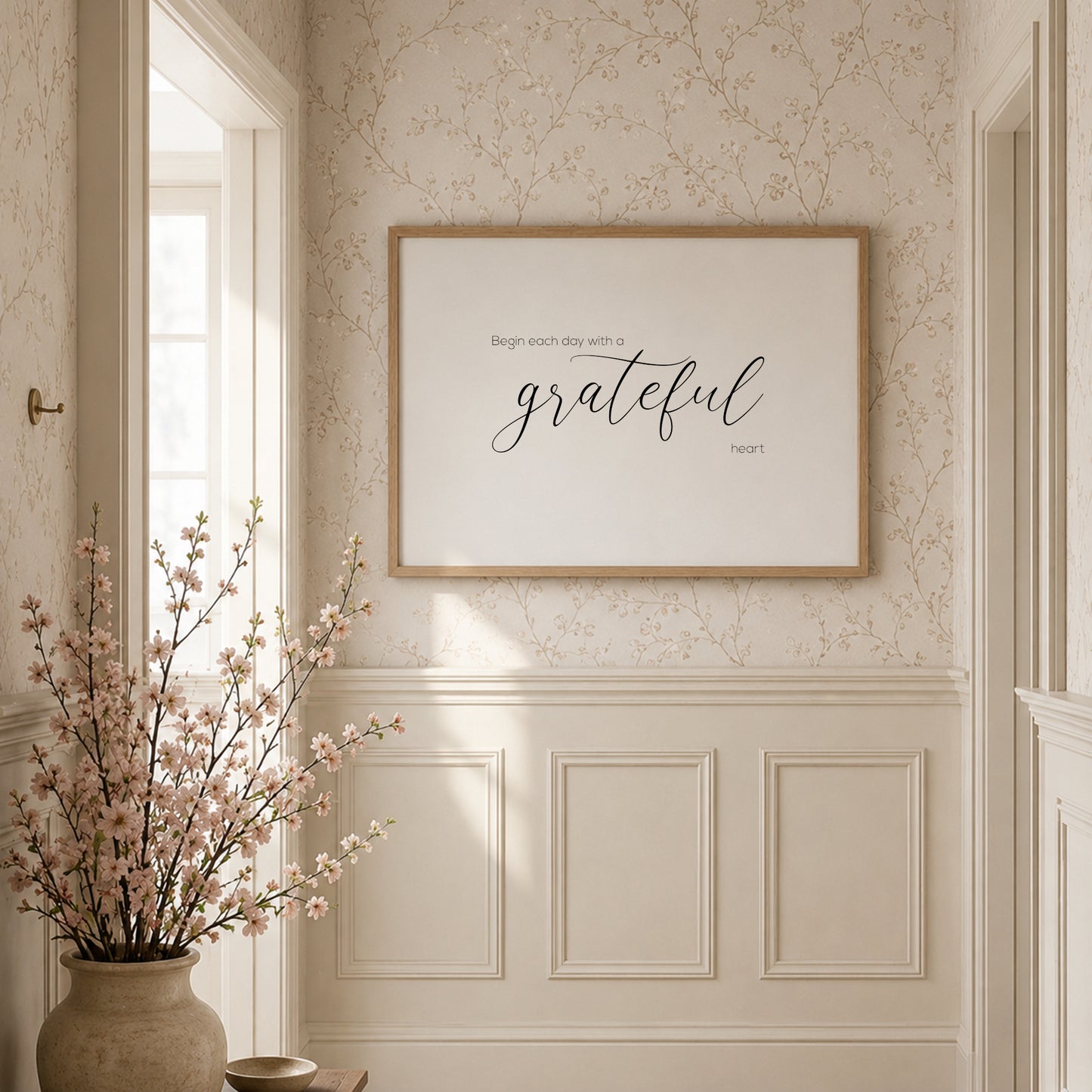 Begin Each Day With A Grateful Heart Print