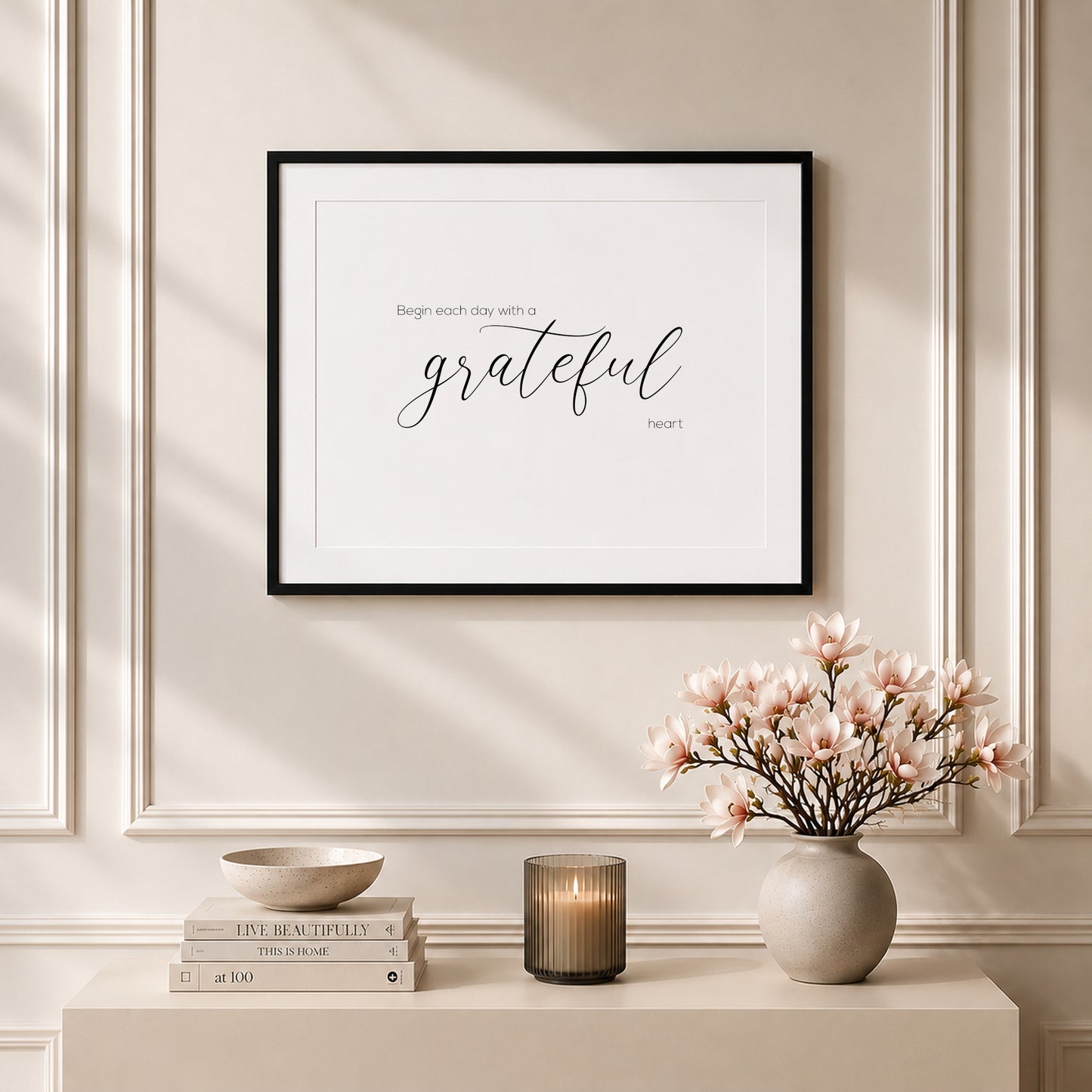 Begin Each Day With A Grateful Heart Print