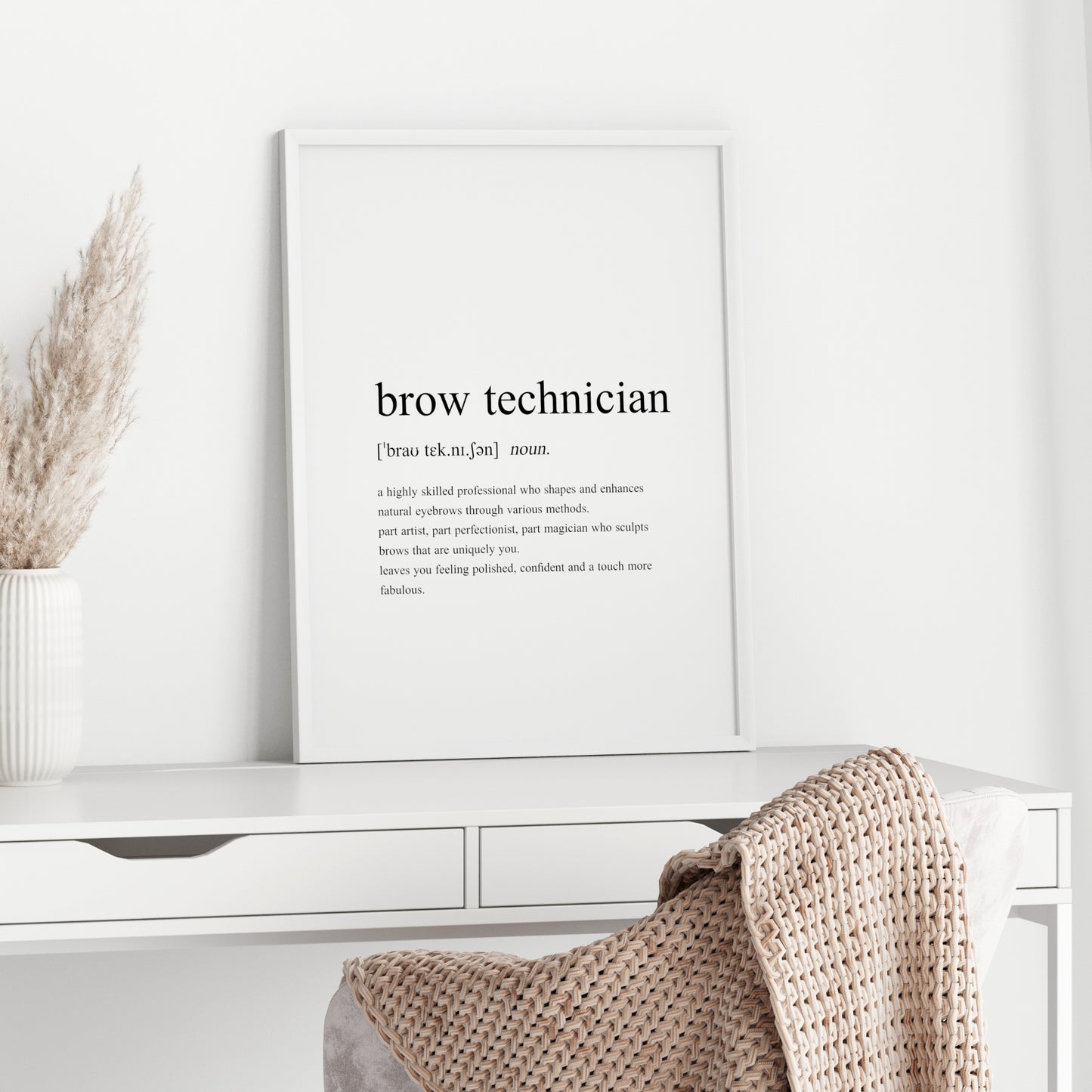 Brow Technician Definition Print