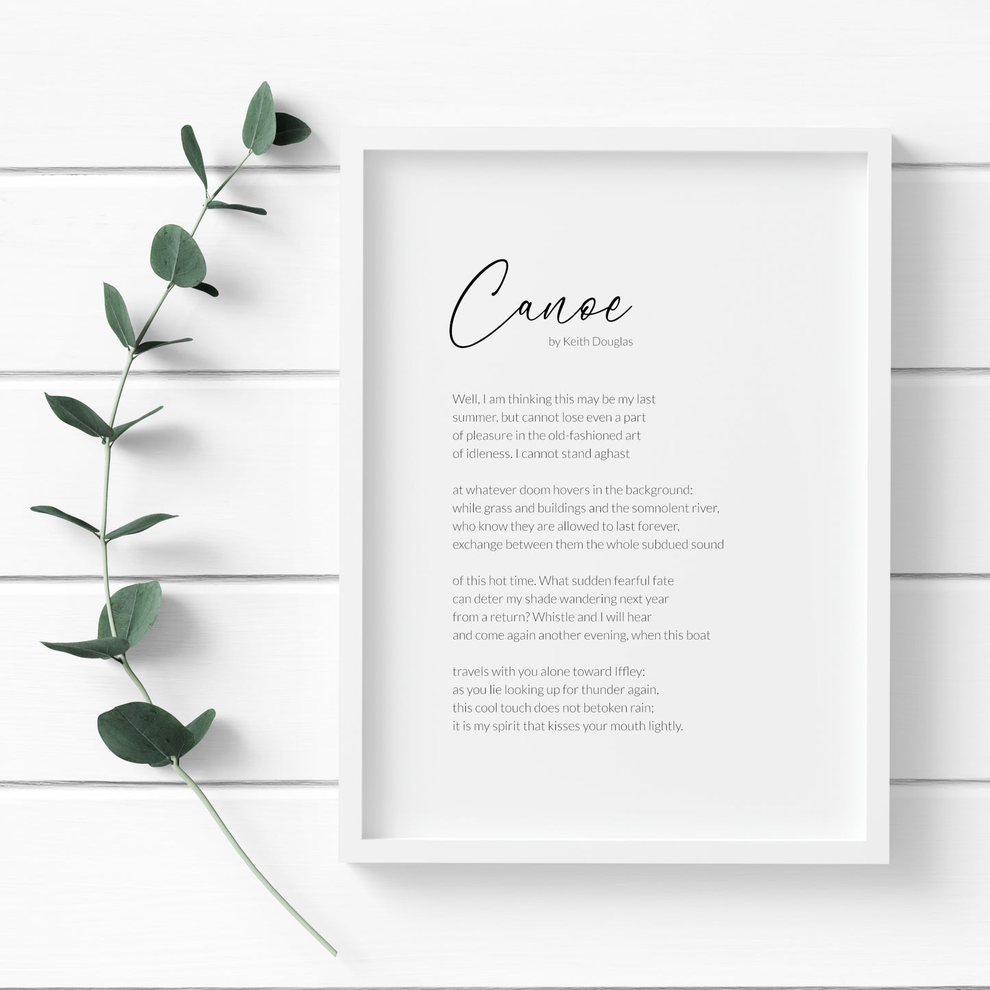 Canoe by Keith Douglas Print