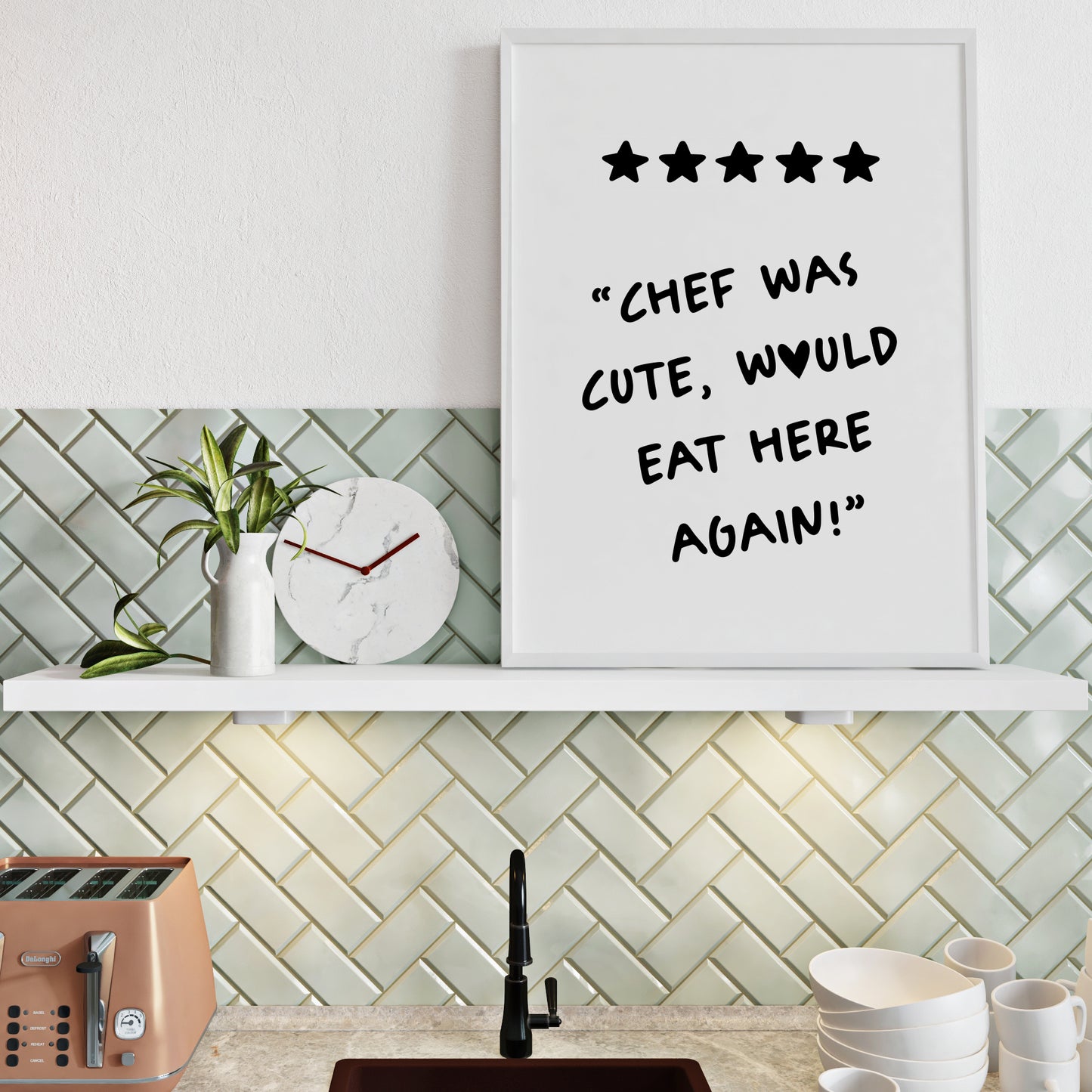 Chef Was Cute Would Eat Here Again Print