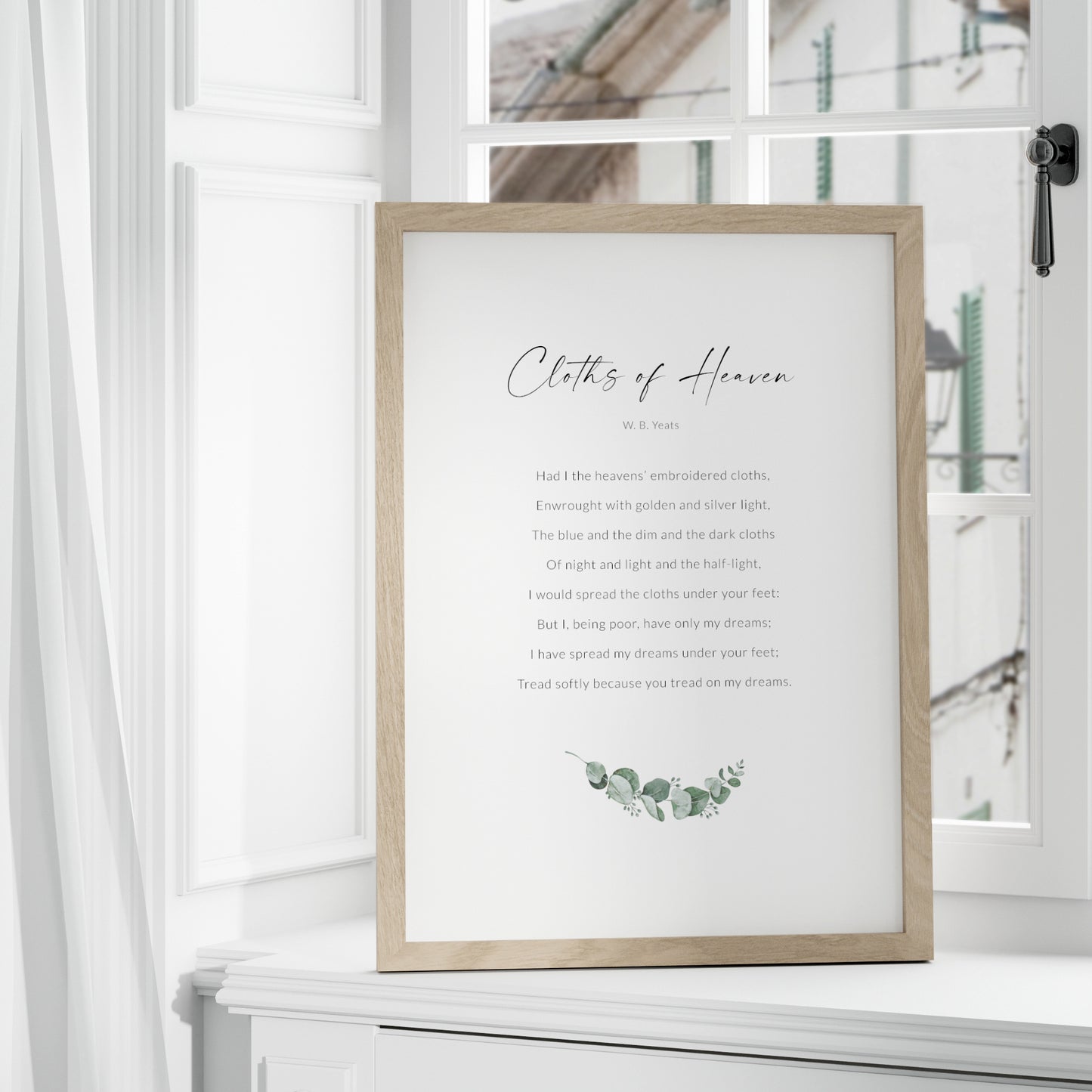 Cloths of Heaven Print | William Butler Yeats Poem