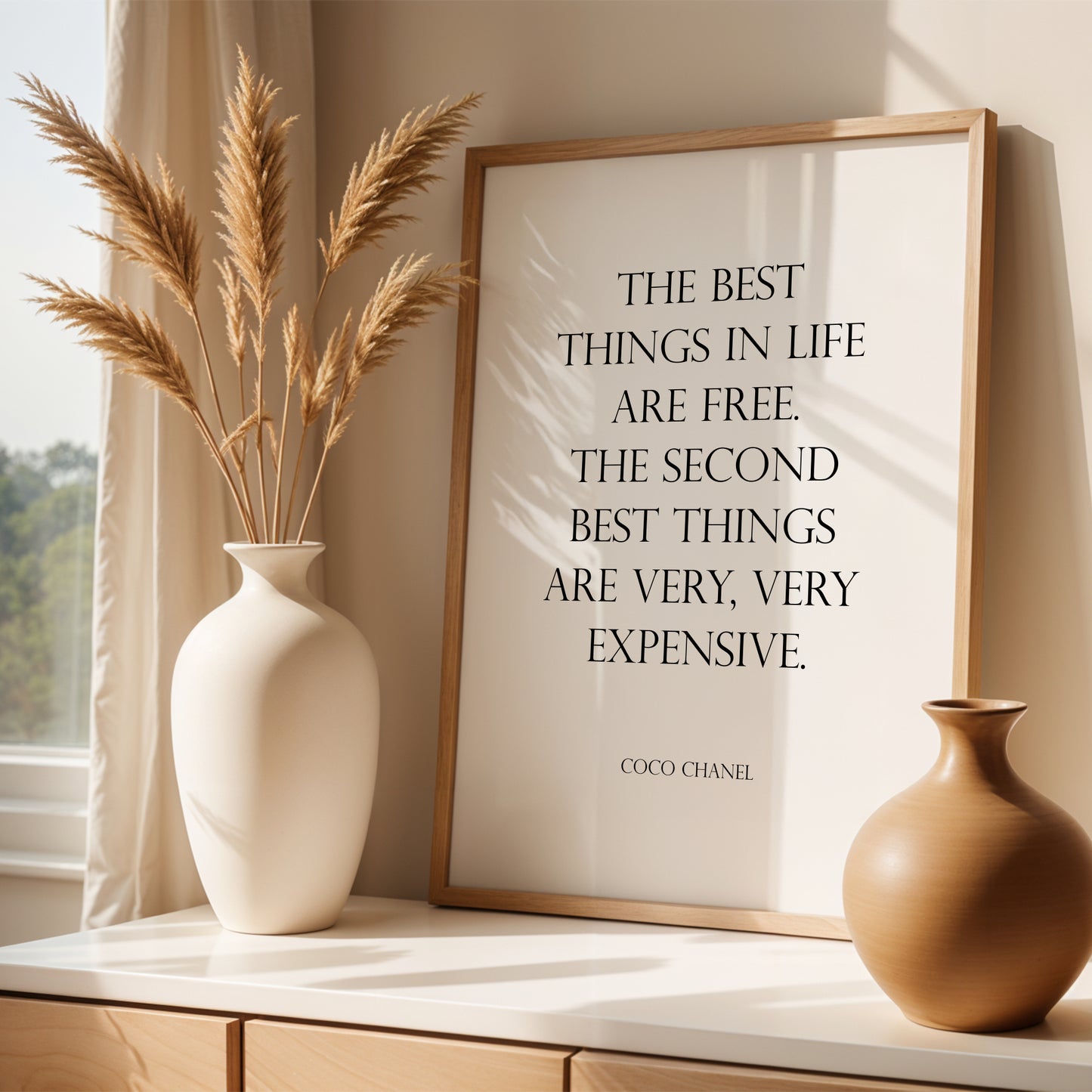 The Best Things In Life Are Free from Coco Chanel Print