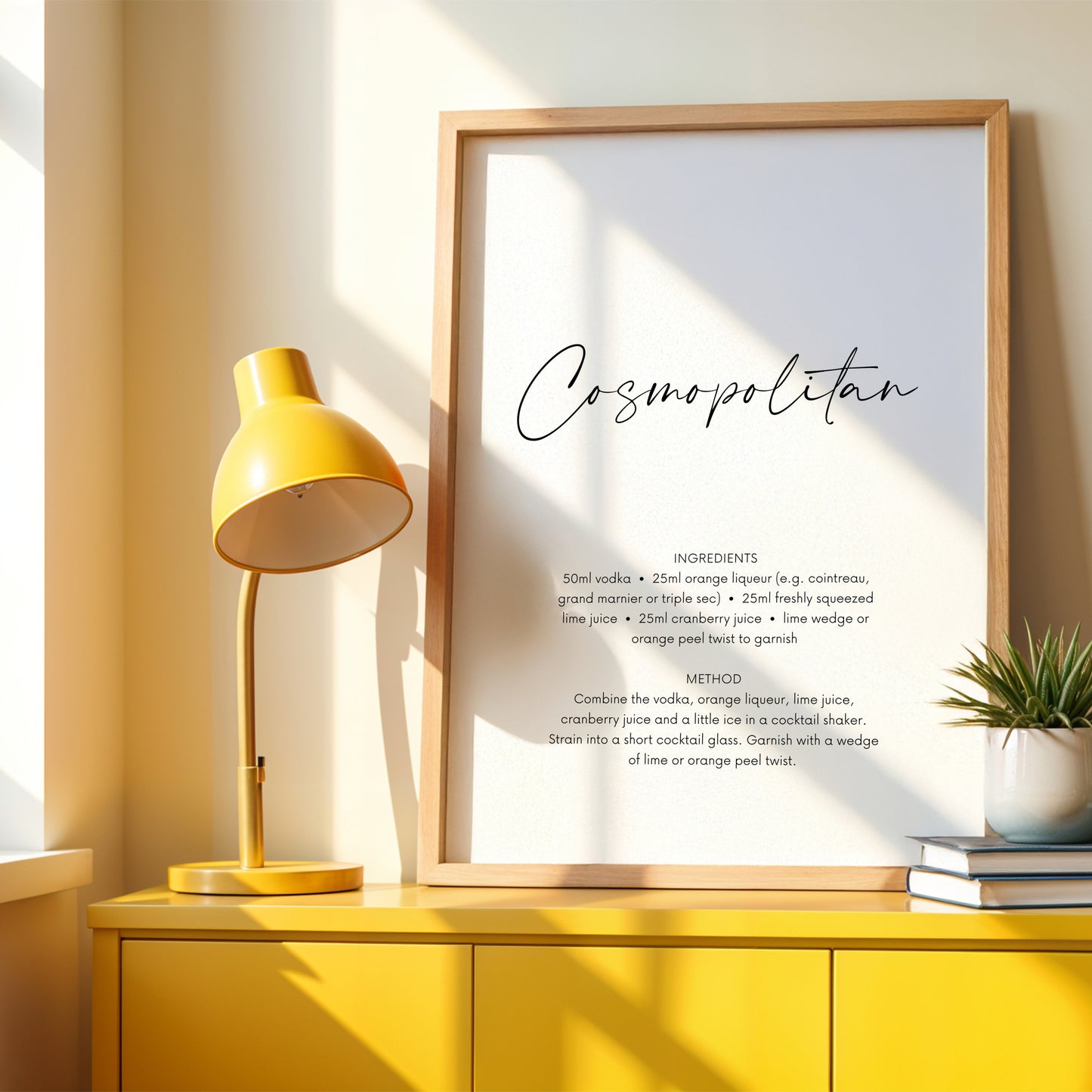 Cosmopolitan Cocktail Recipe Print