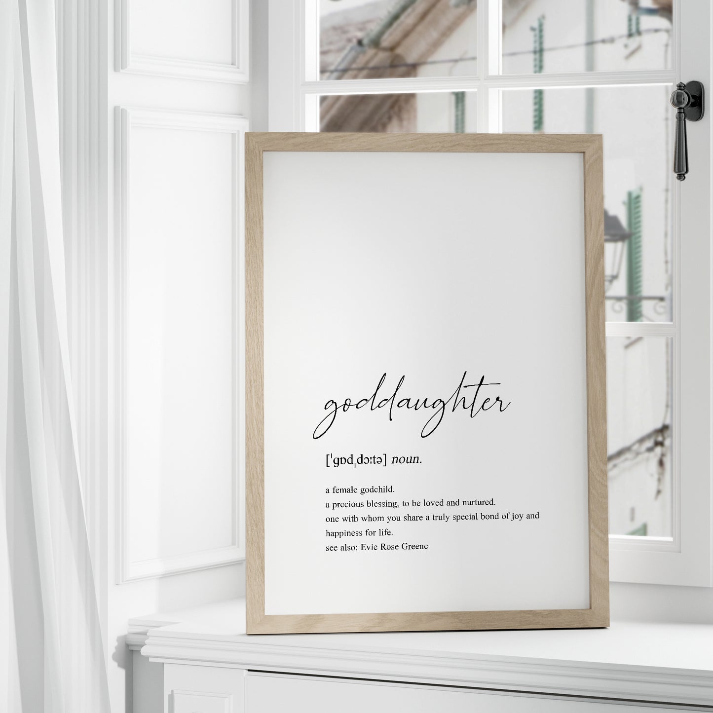 Goddaughter Definition Print (Personalised)
