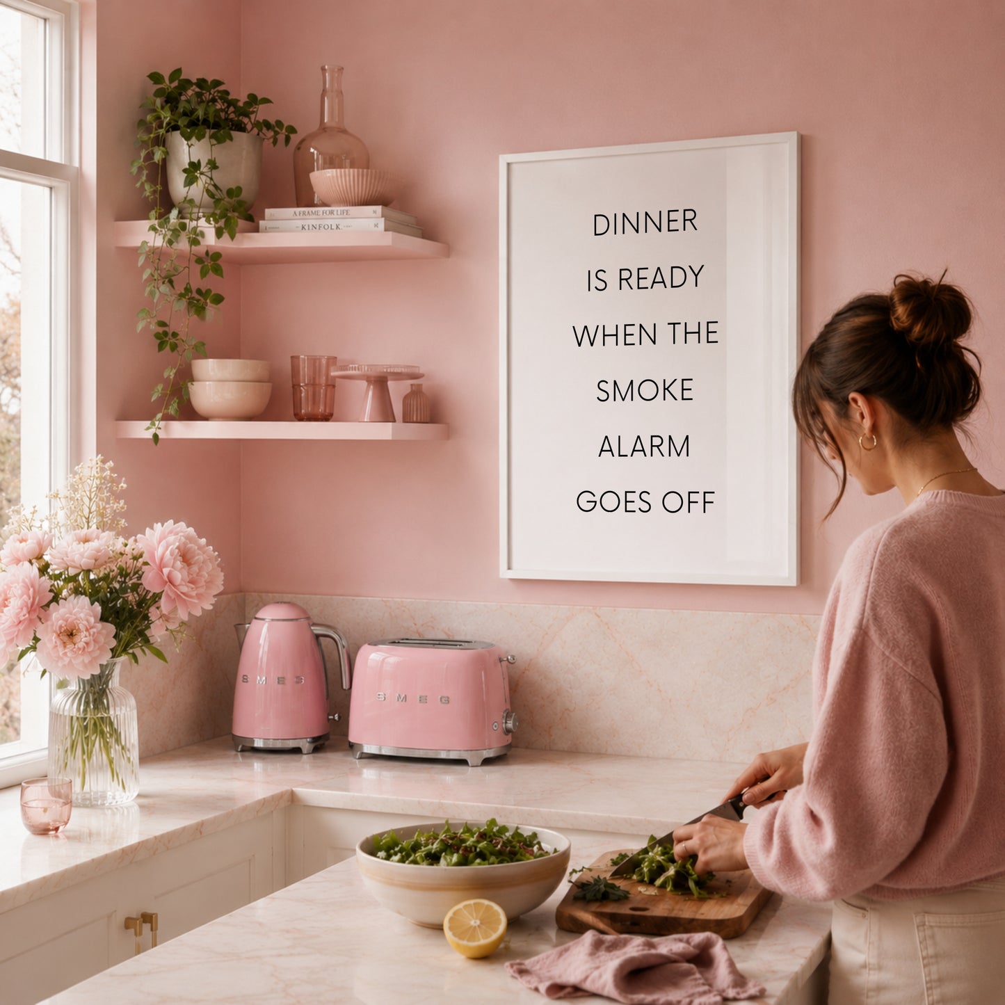 Dinner Is Ready When The Smoke Alarm Goes Off Print