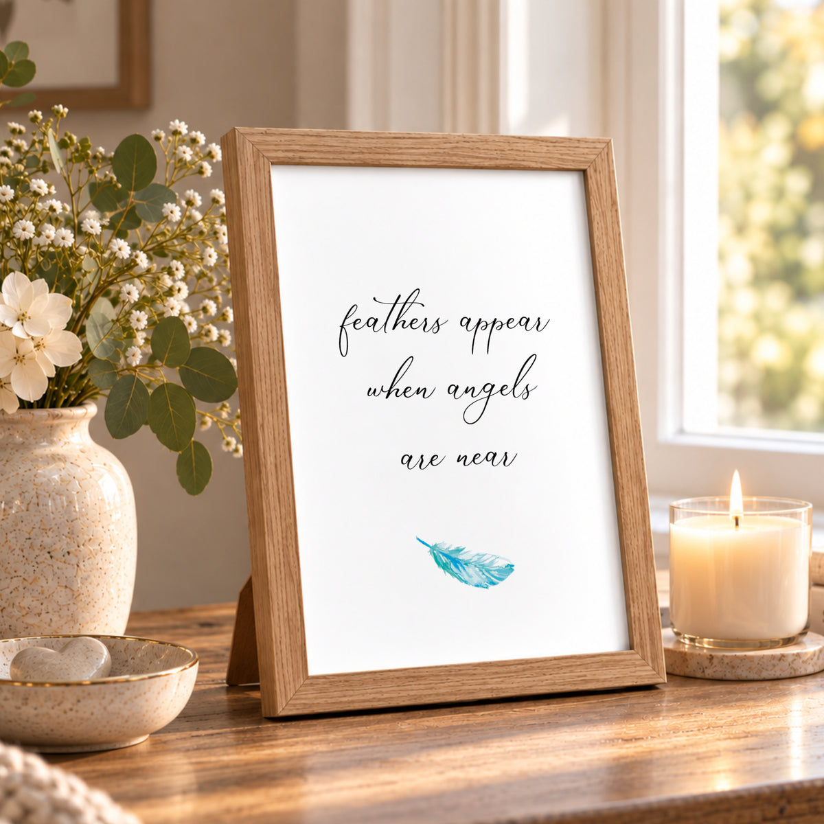 Feathers Appear When Angels Are Near Print