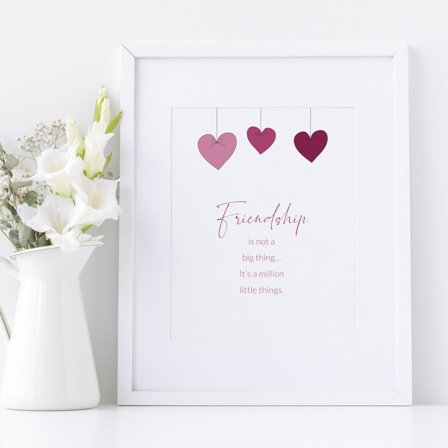 Friendship is not a big thing... It's a million little things | Quote Print