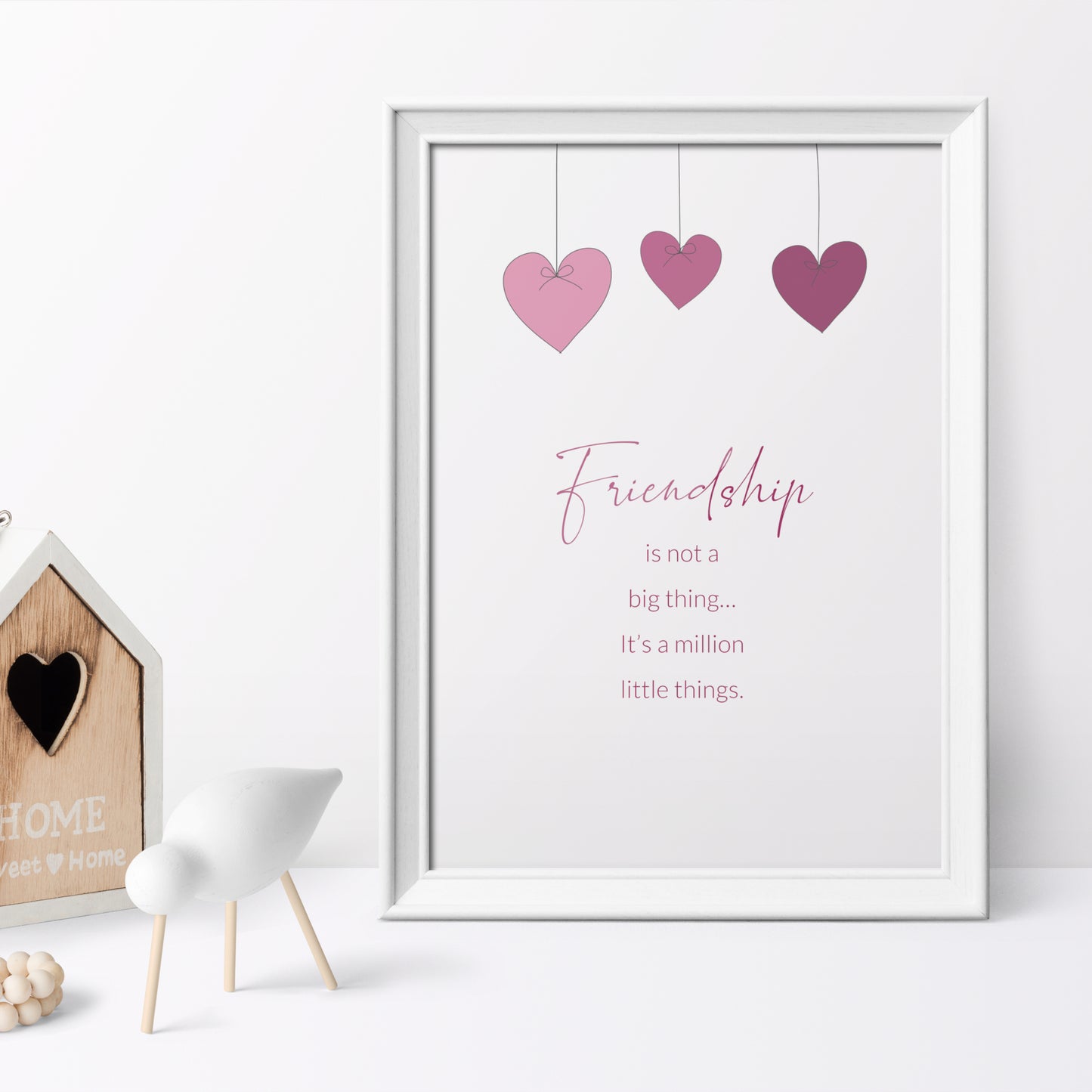 Friendship is not a big thing... It's a million little things | Quote Print