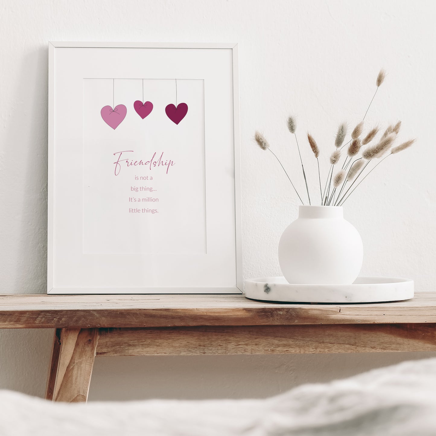 Friendship is not a big thing... It's a million little things | Quote Print