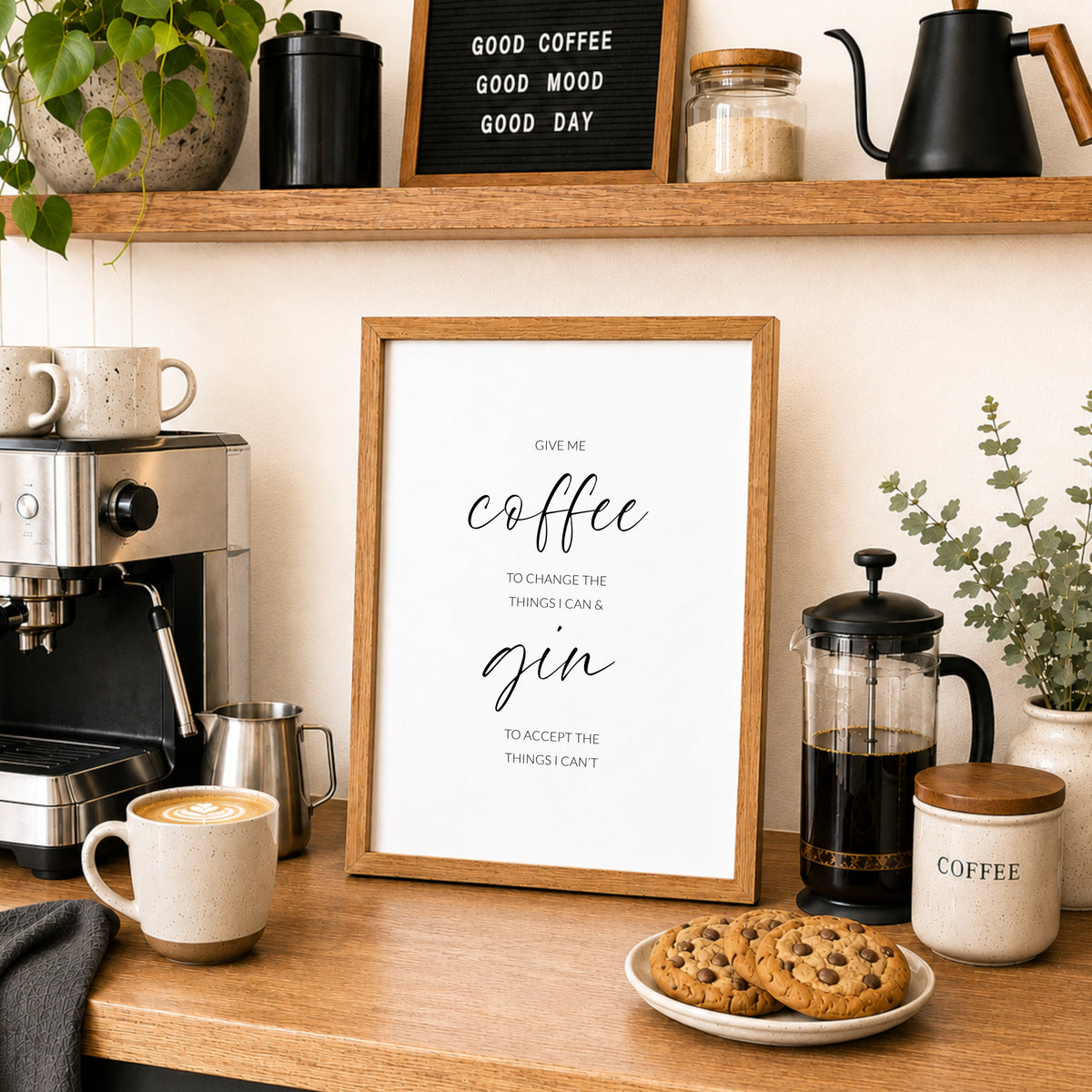 Give Me Coffee & Gin Print