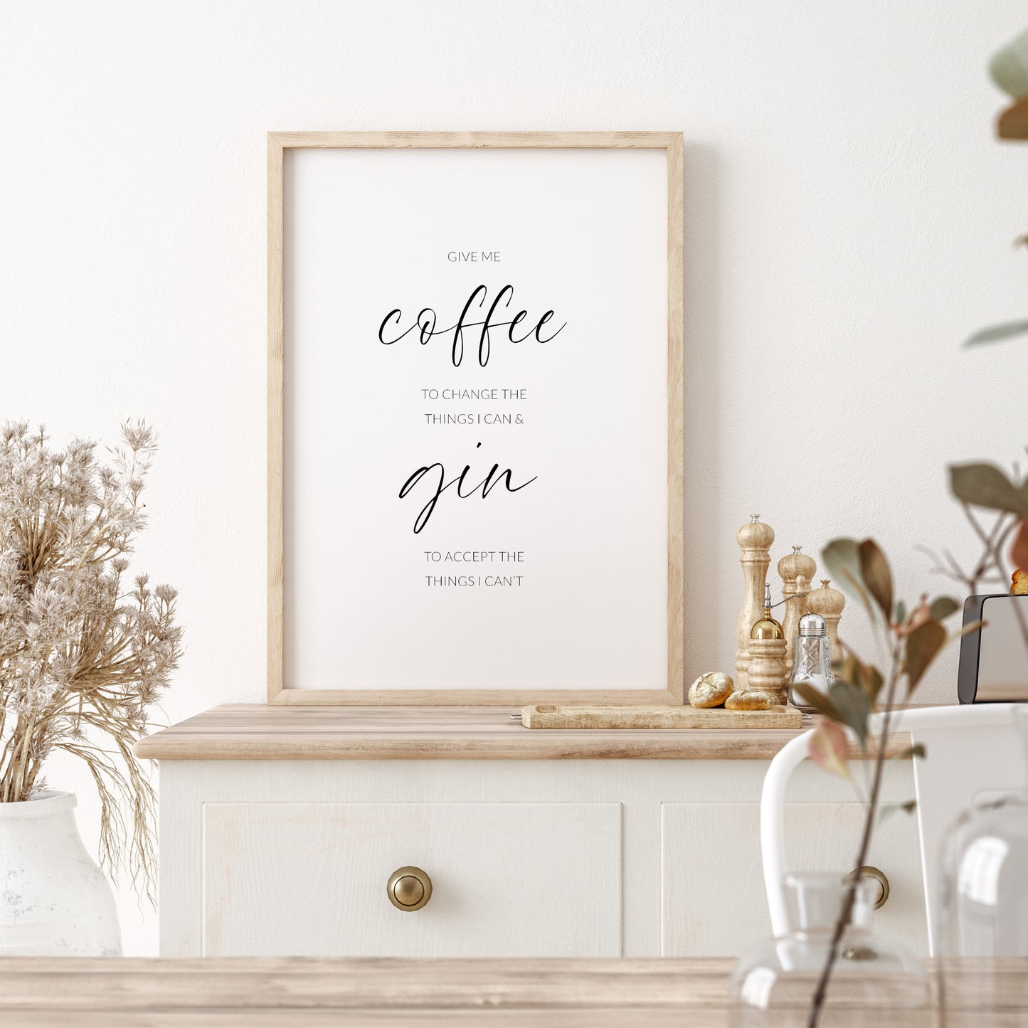 Give Me Coffee & Gin Print