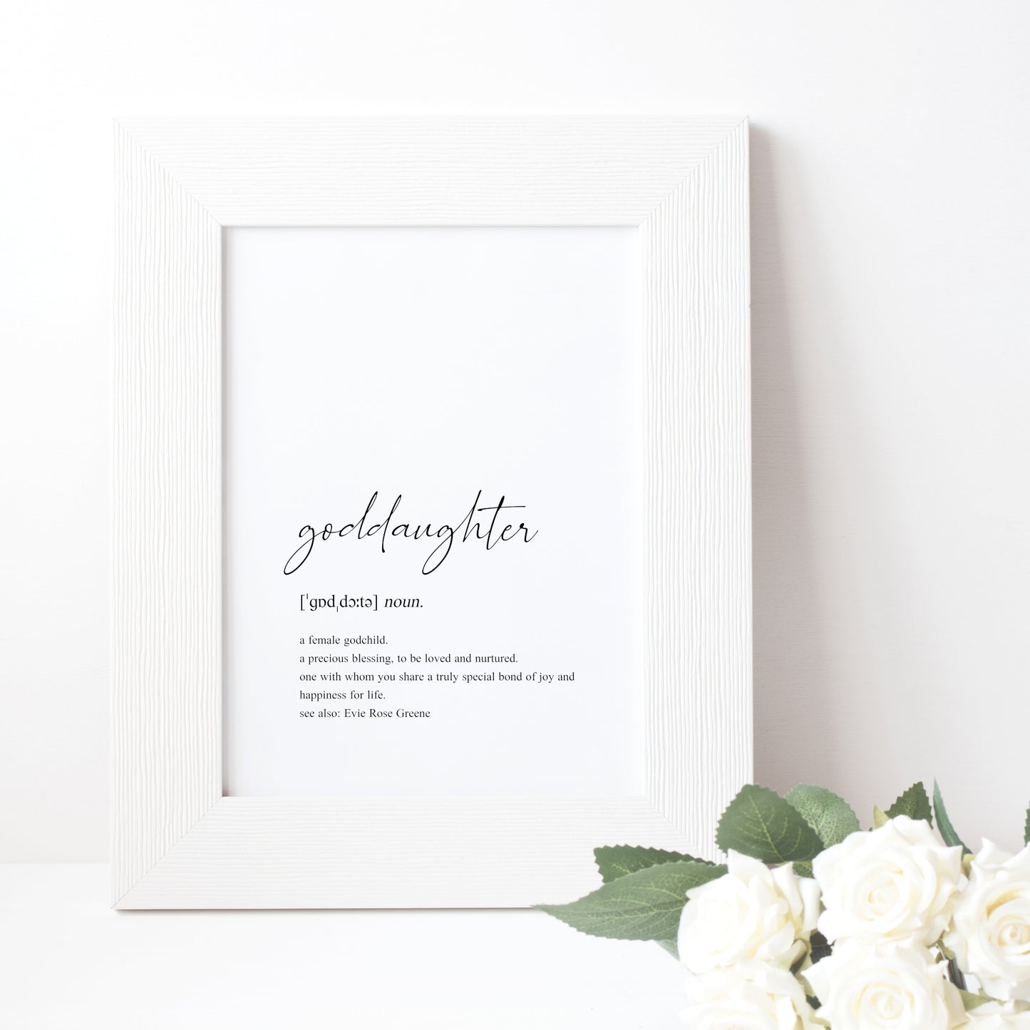 Goddaughter Definition Print (Personalised)