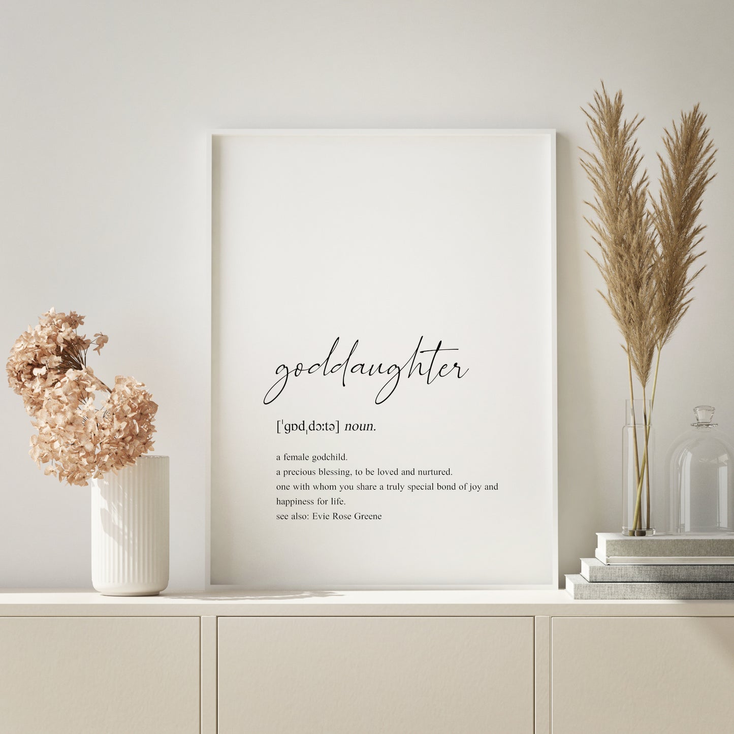 Goddaughter Definition Print (Personalised)