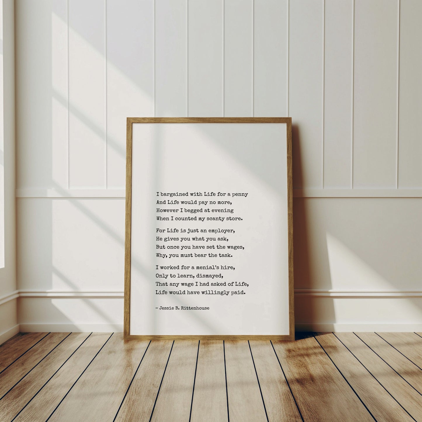 I Bargained With Life For A Penny by Jessie Rittenhouse Print