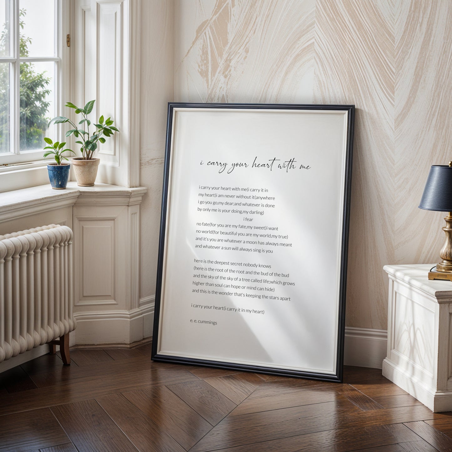 I Carry Your Heart With Me Print, Poem by E. E. Cummings