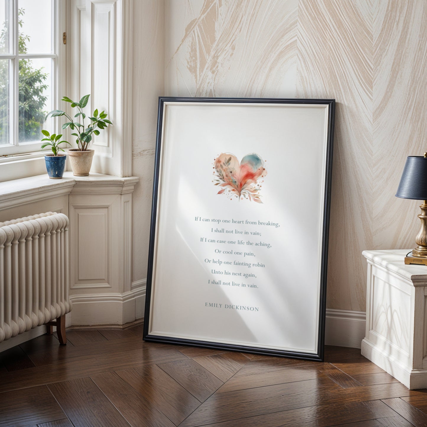 If I Can Stop One Heart From Breaking by Emily Dickinson Print