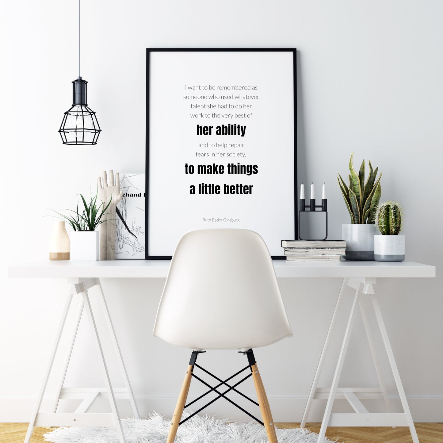 I Want To Be Remembered by Ruth Bader Ginsburg Print