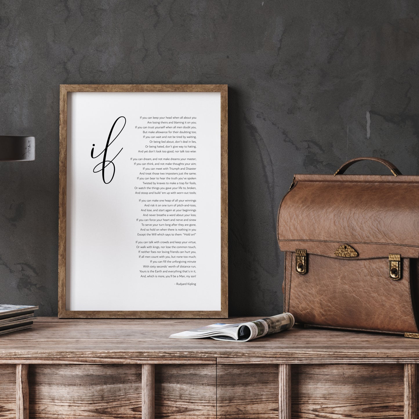 If by Rudyard Kipling Print
