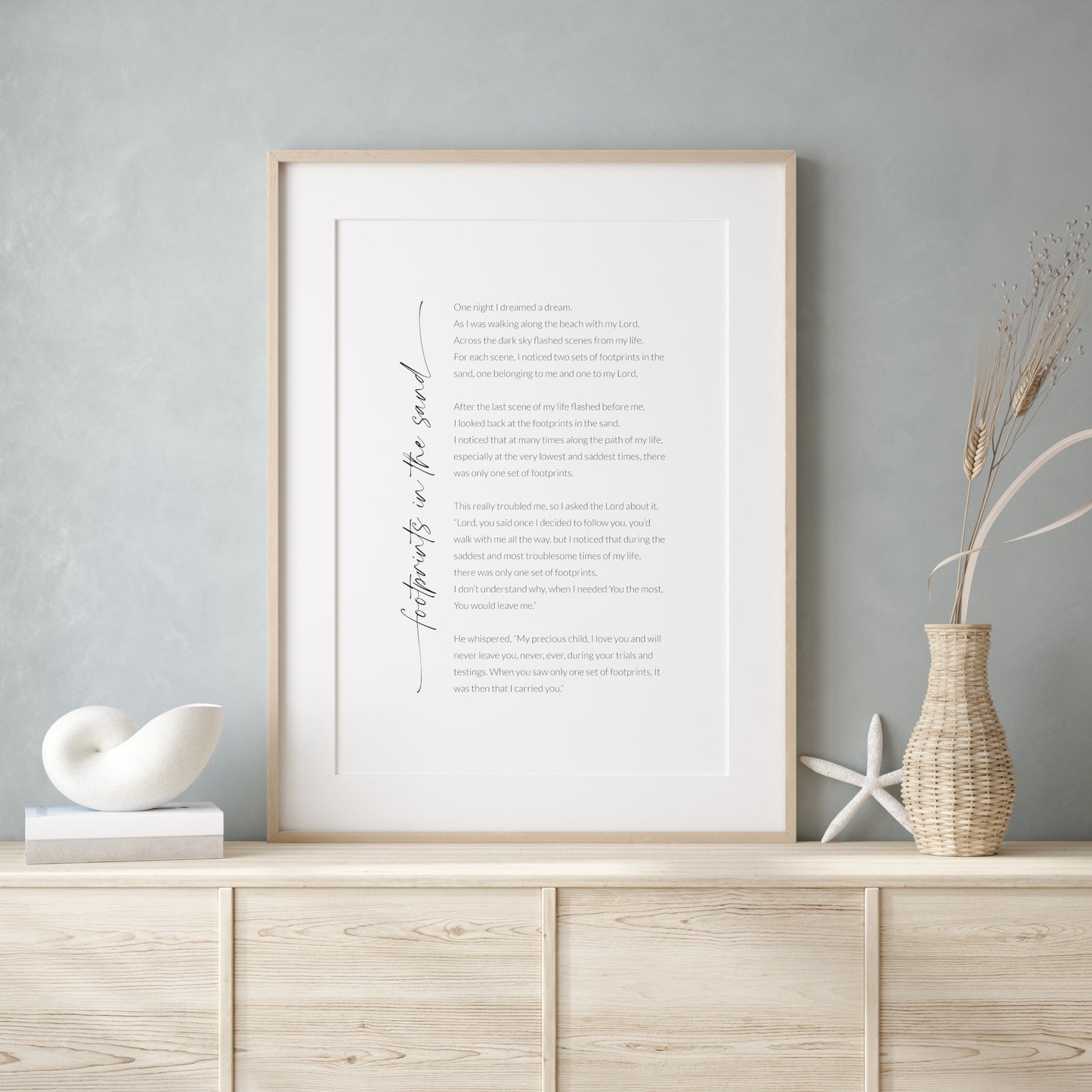 Footprints In The Sand Print