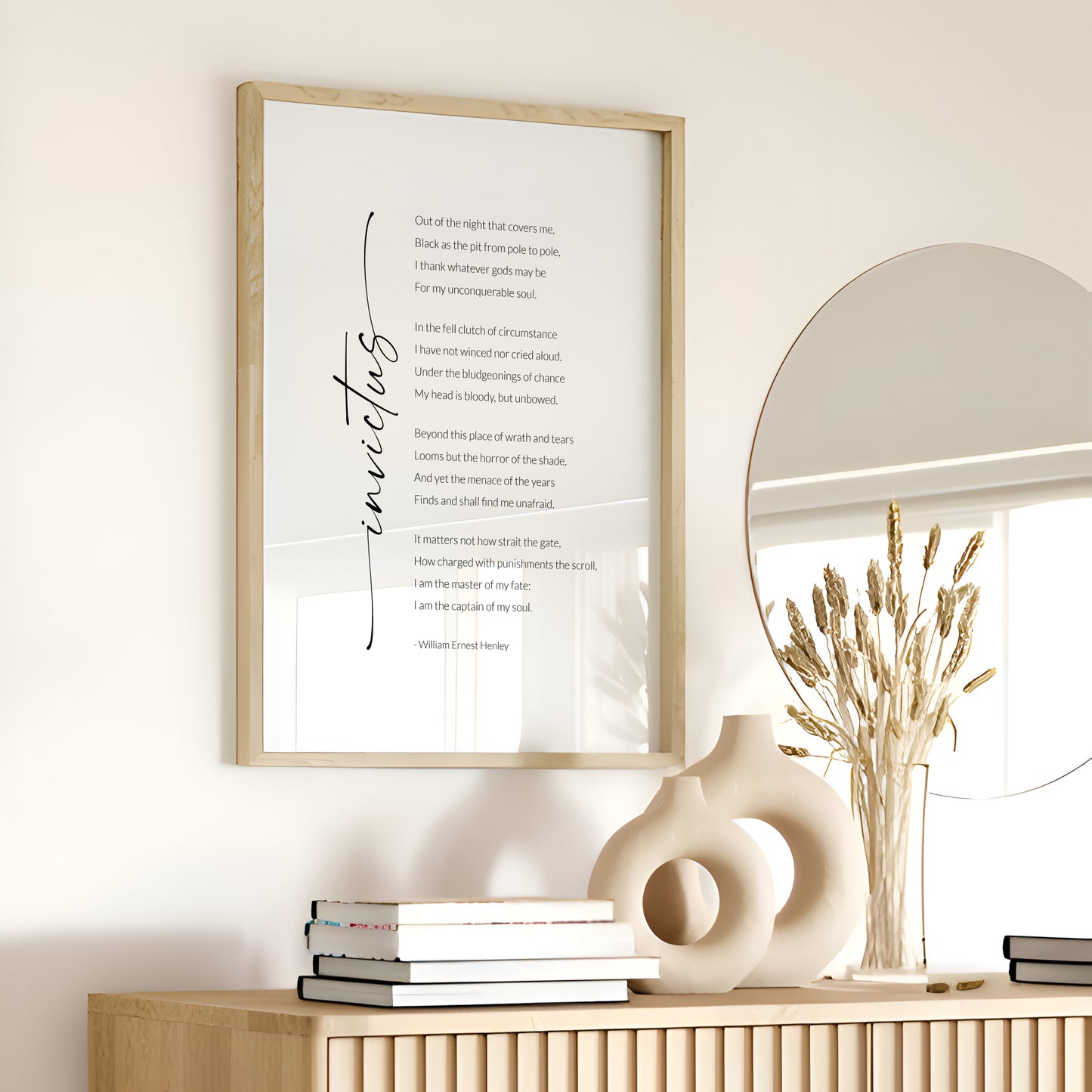 Invictus by William Ernest Henley Print