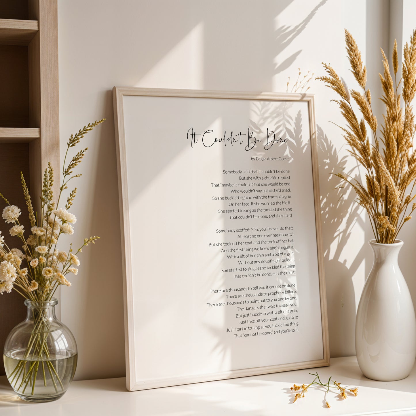 It Couldn’t Be Done by Edgar Albert Guest (Female Version)