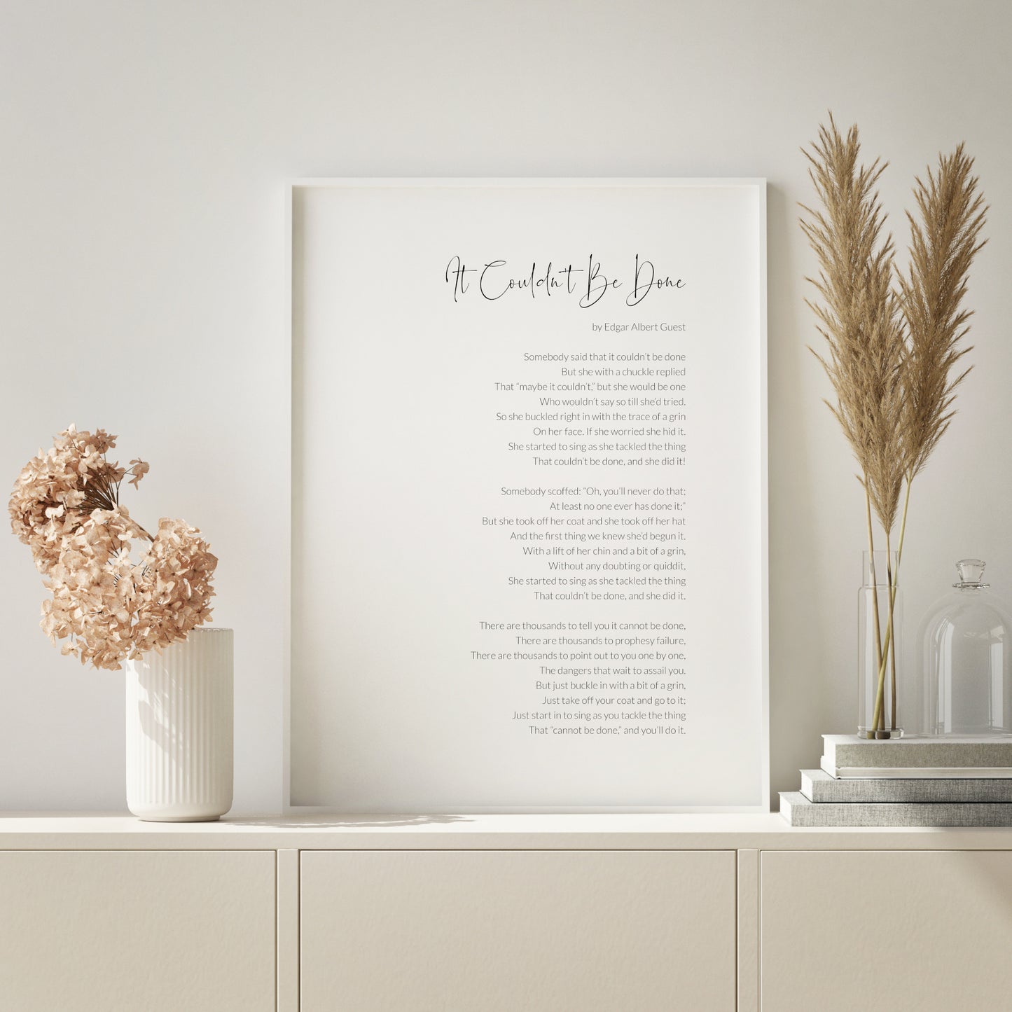 It Couldn’t Be Done by Edgar Albert Guest (Female Version)