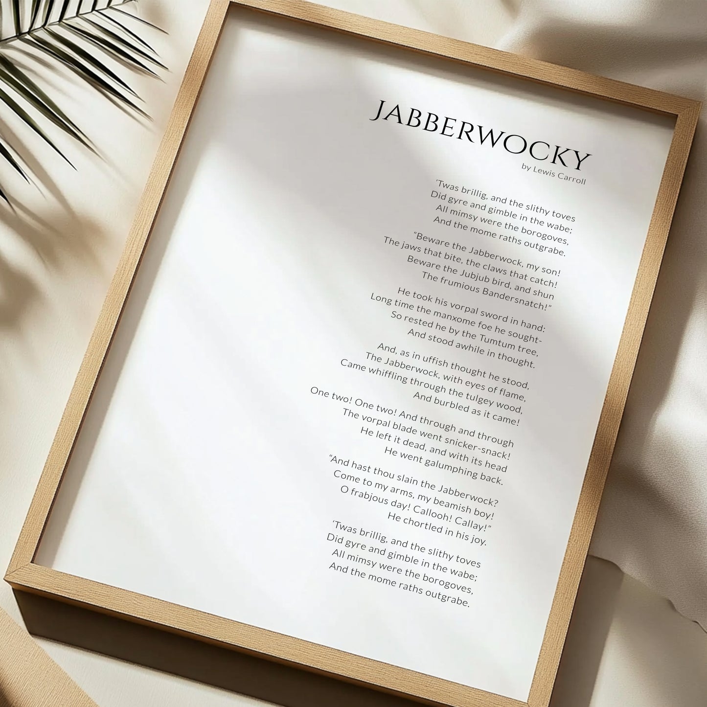 Jabberwocky by Lewis Carroll Print