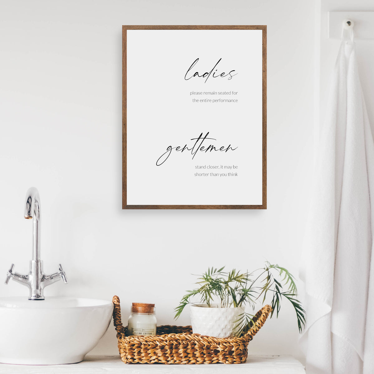 Ladies & Gentlemen Bathroom Etiquette Print