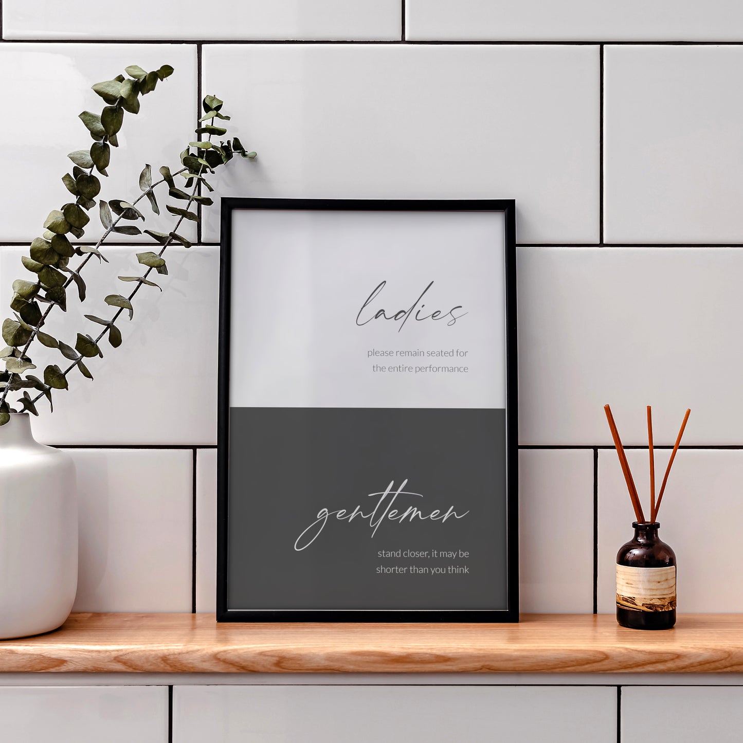Ladies & Gentlemen Bathroom Etiquette Print