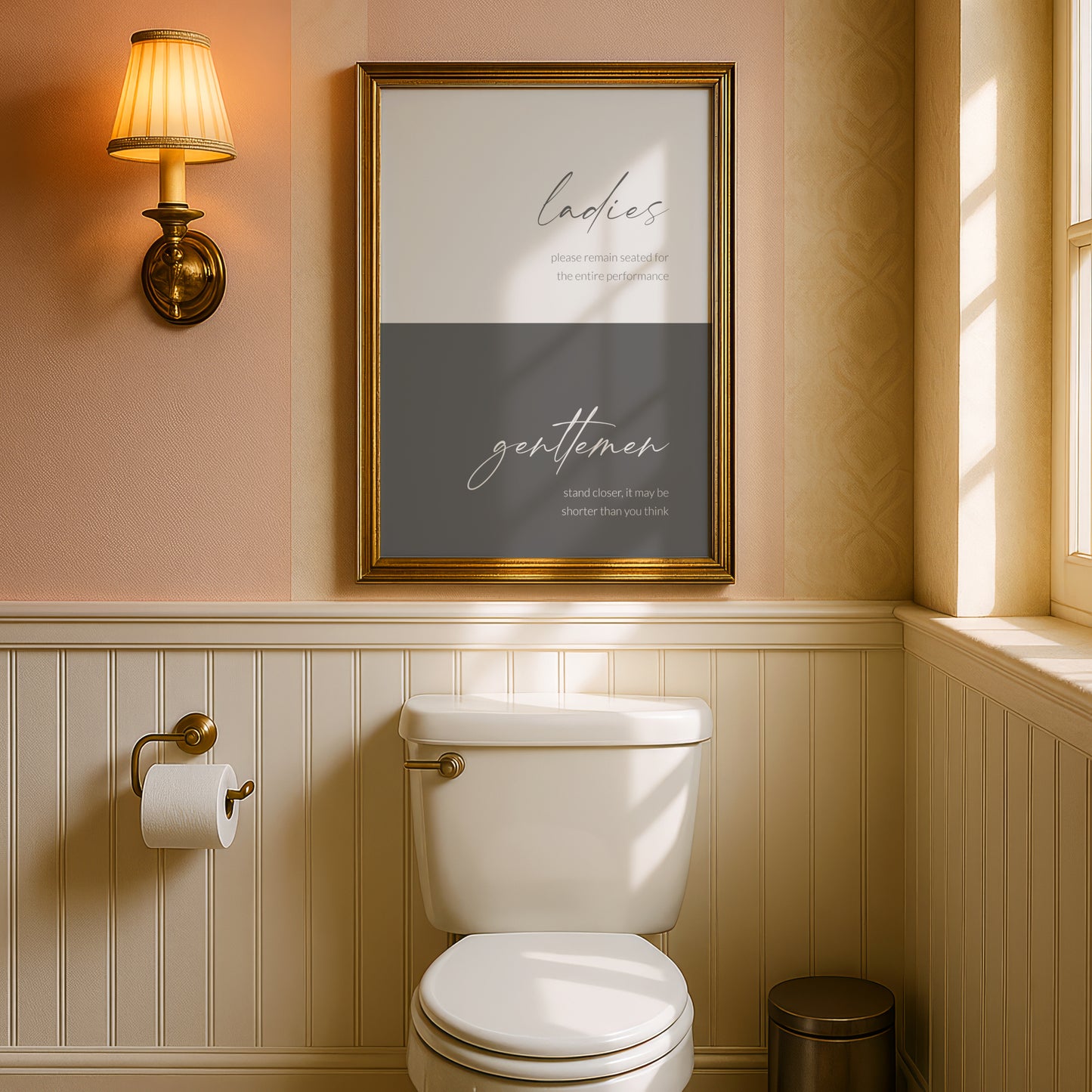 Ladies & Gentlemen Bathroom Etiquette Print