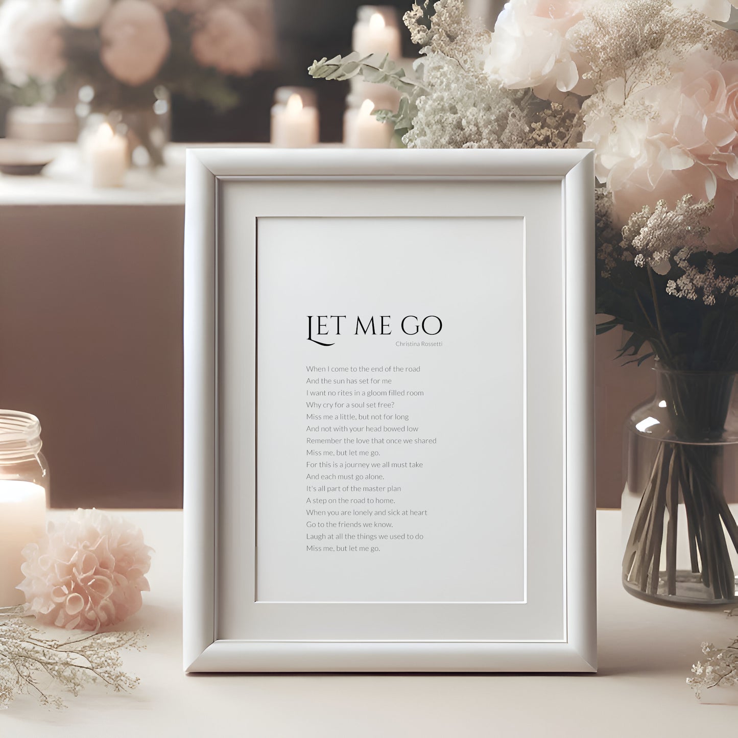 Let Me Go Print | Christina Rossetti Poem