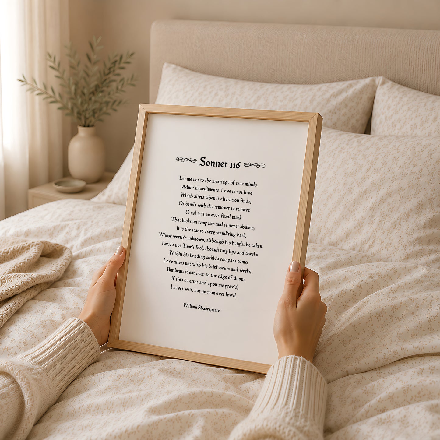 Love Is Not Love Which Alters When It Alteration Finds (Shakespeare's Sonnet 116) Print