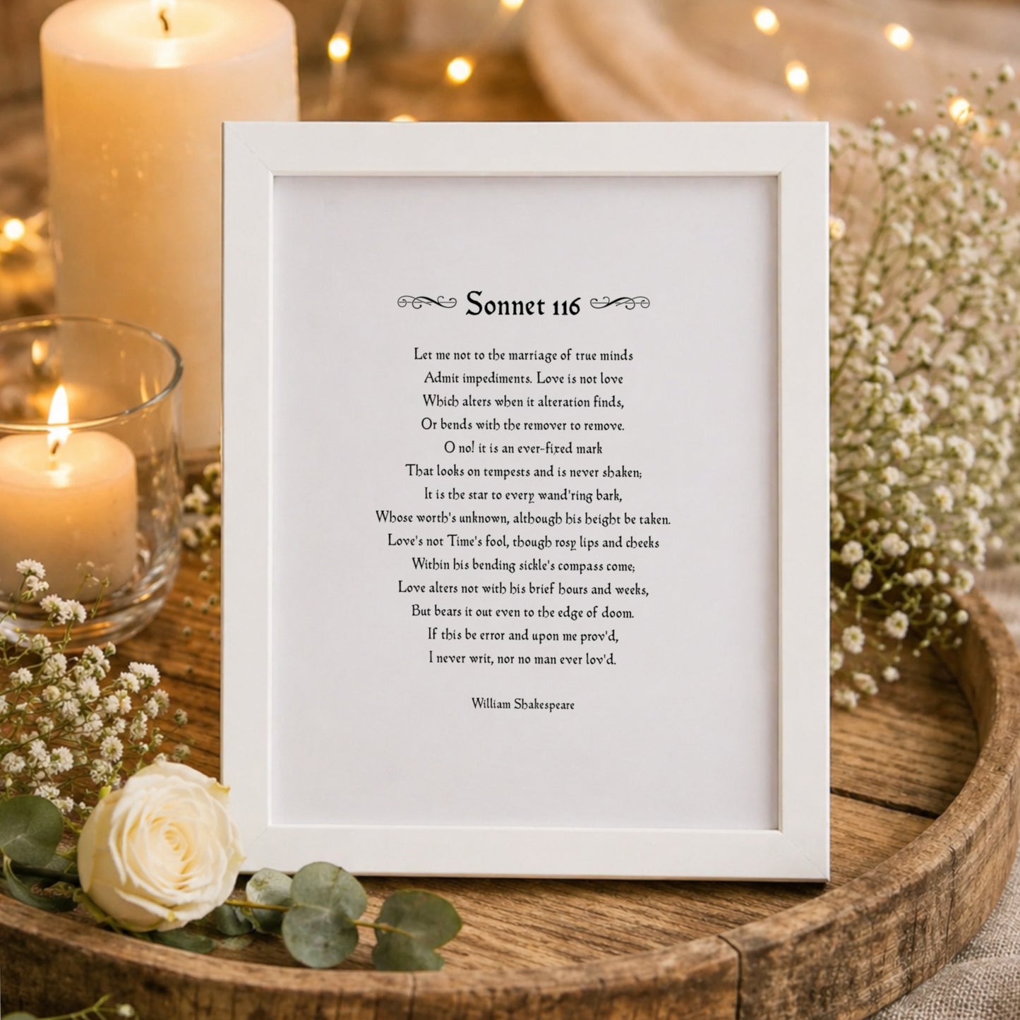 Love Is Not Love Which Alters When It Alteration Finds (Shakespeare's Sonnet 116) Print