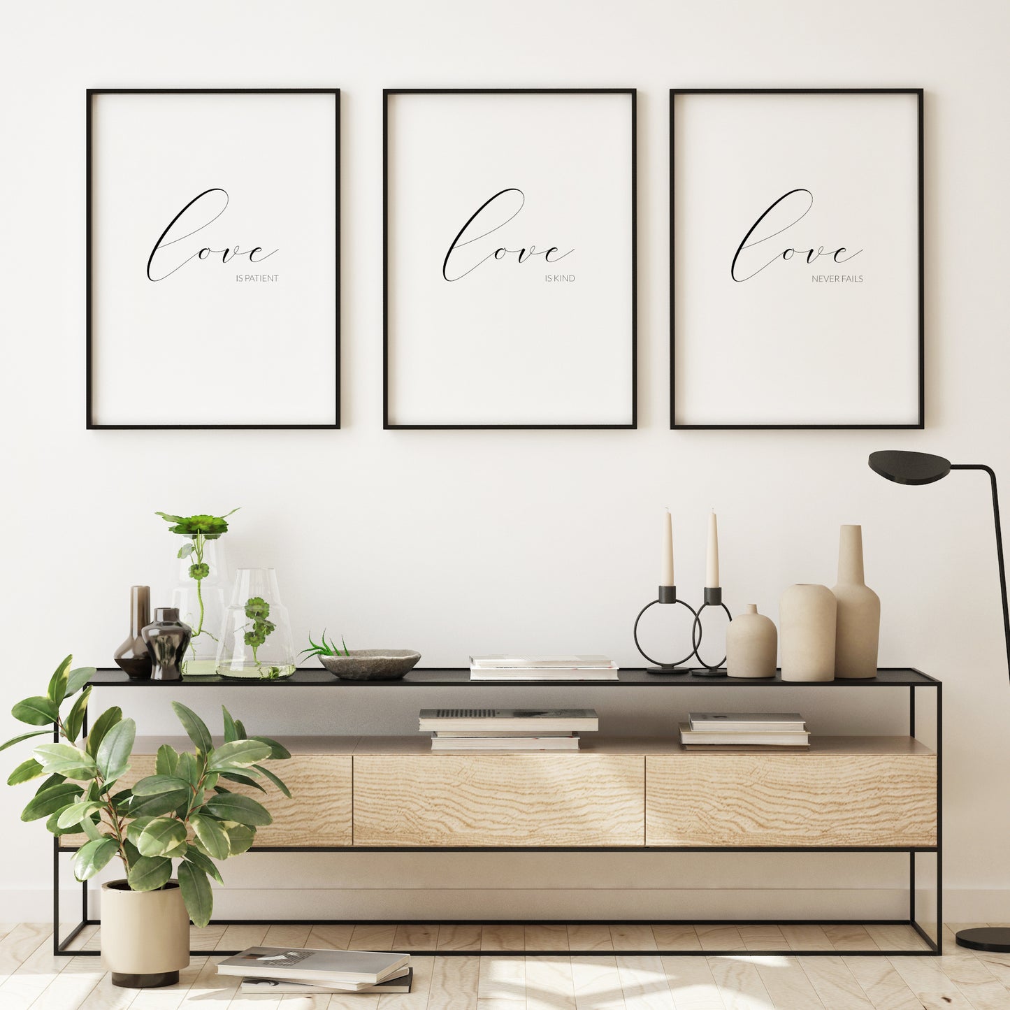 Love Is Patient, Love Is Kind, Love Never Fails Prints (Set of 3)