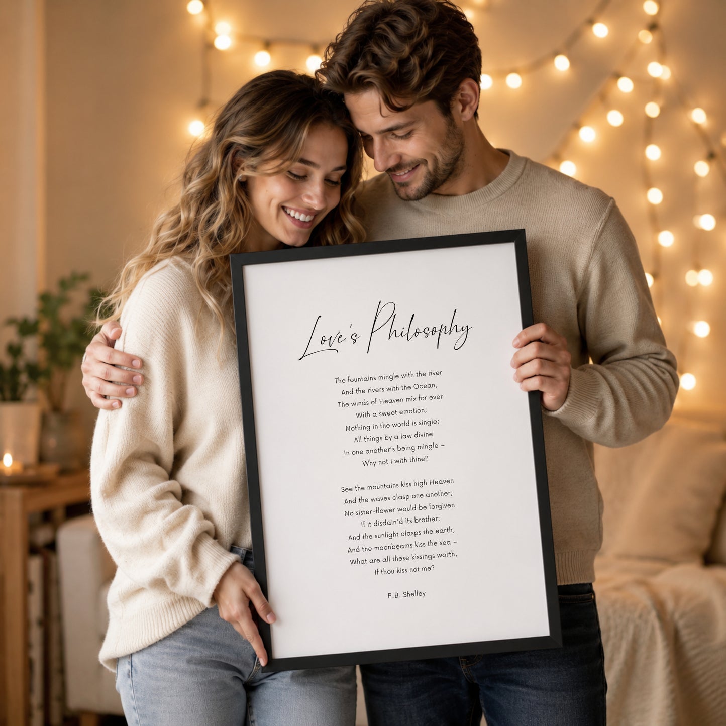 Love's Philosophy by P.B. Shelley Print